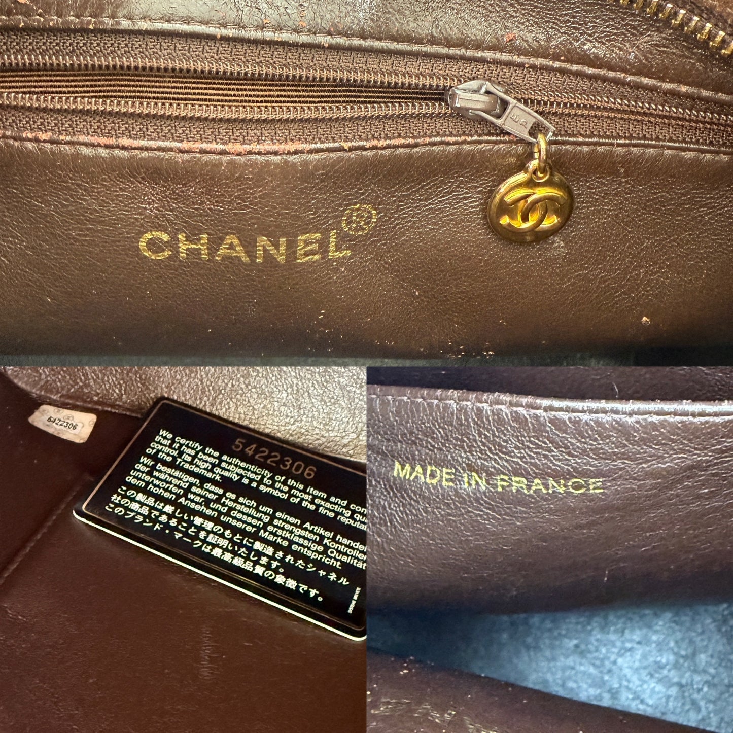 Vintage Chanel CC Timeless Medallion Suede Brown Tote