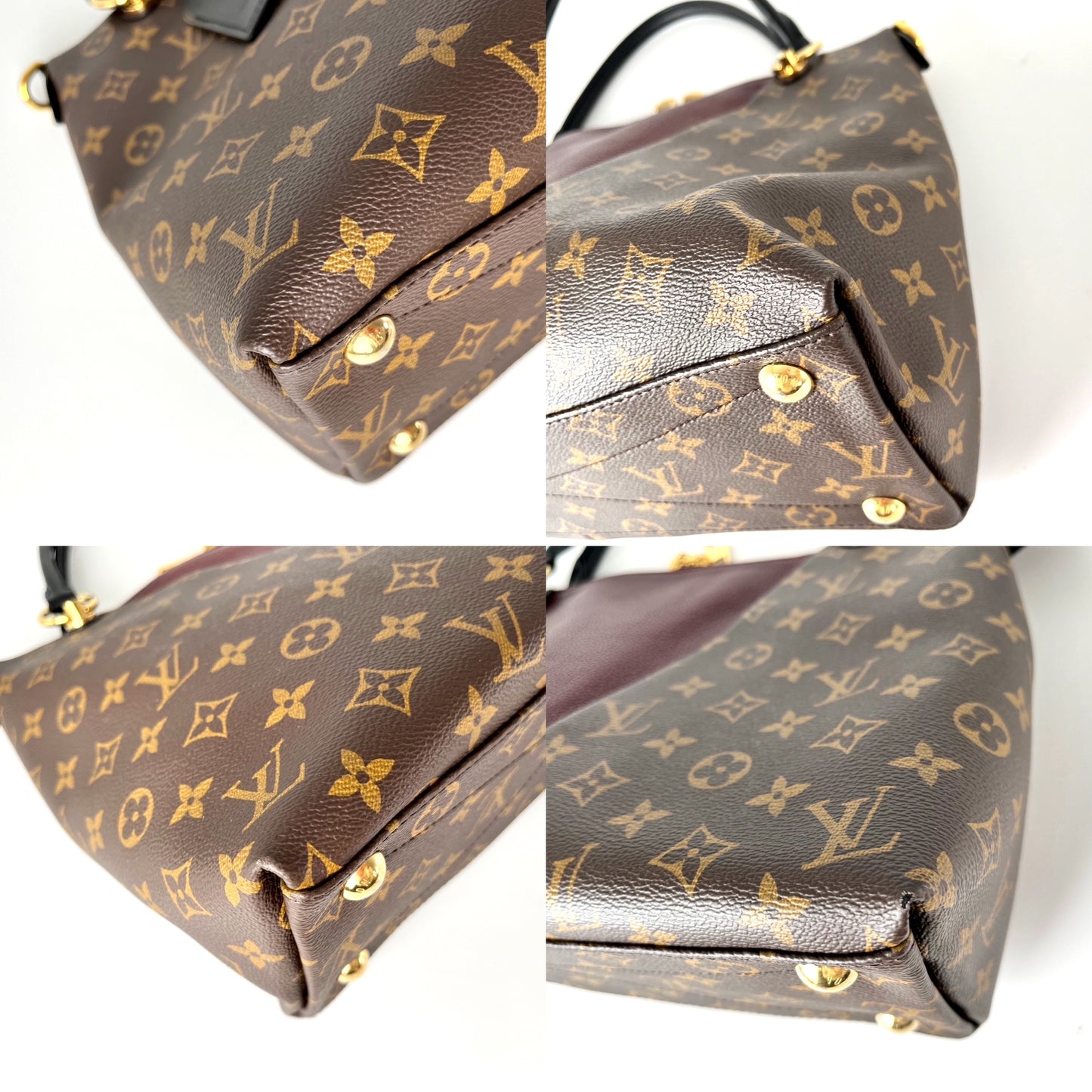 Louis Vuitton Monogram V MM Brown Bordeaux Tote Bag