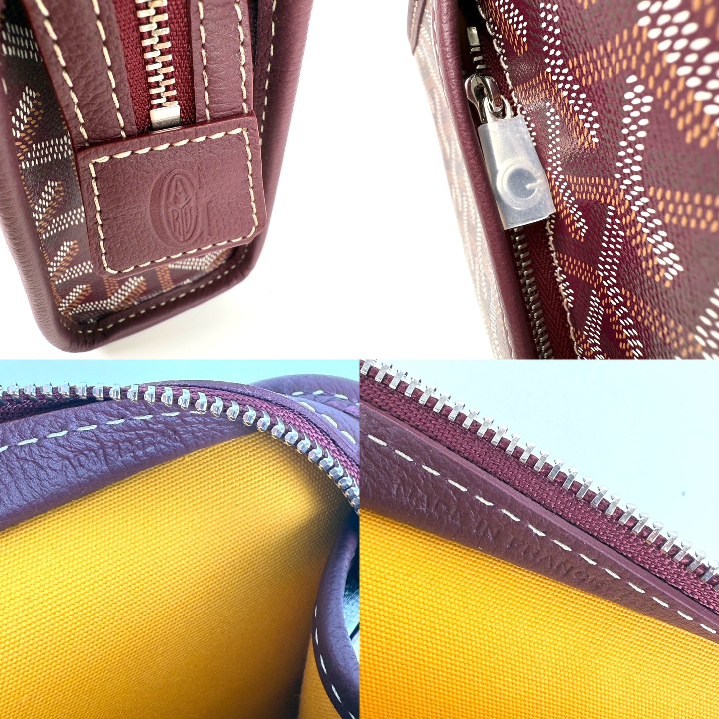 New GOYARD Jouvence Burgundy Pouch Cosmetic Toiletry Case PM