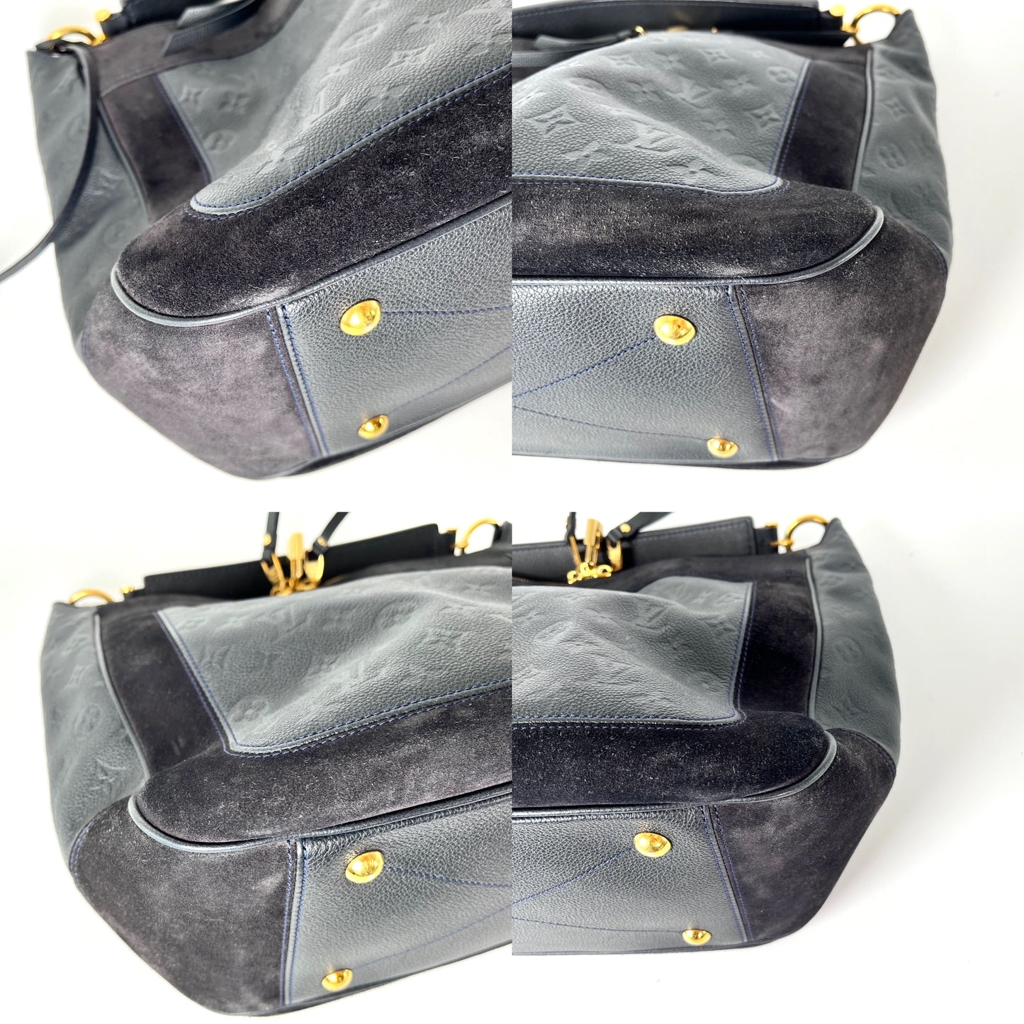 Louis Vuitton Audacieuse Black Empreinte Suede Leather Hobo Bag