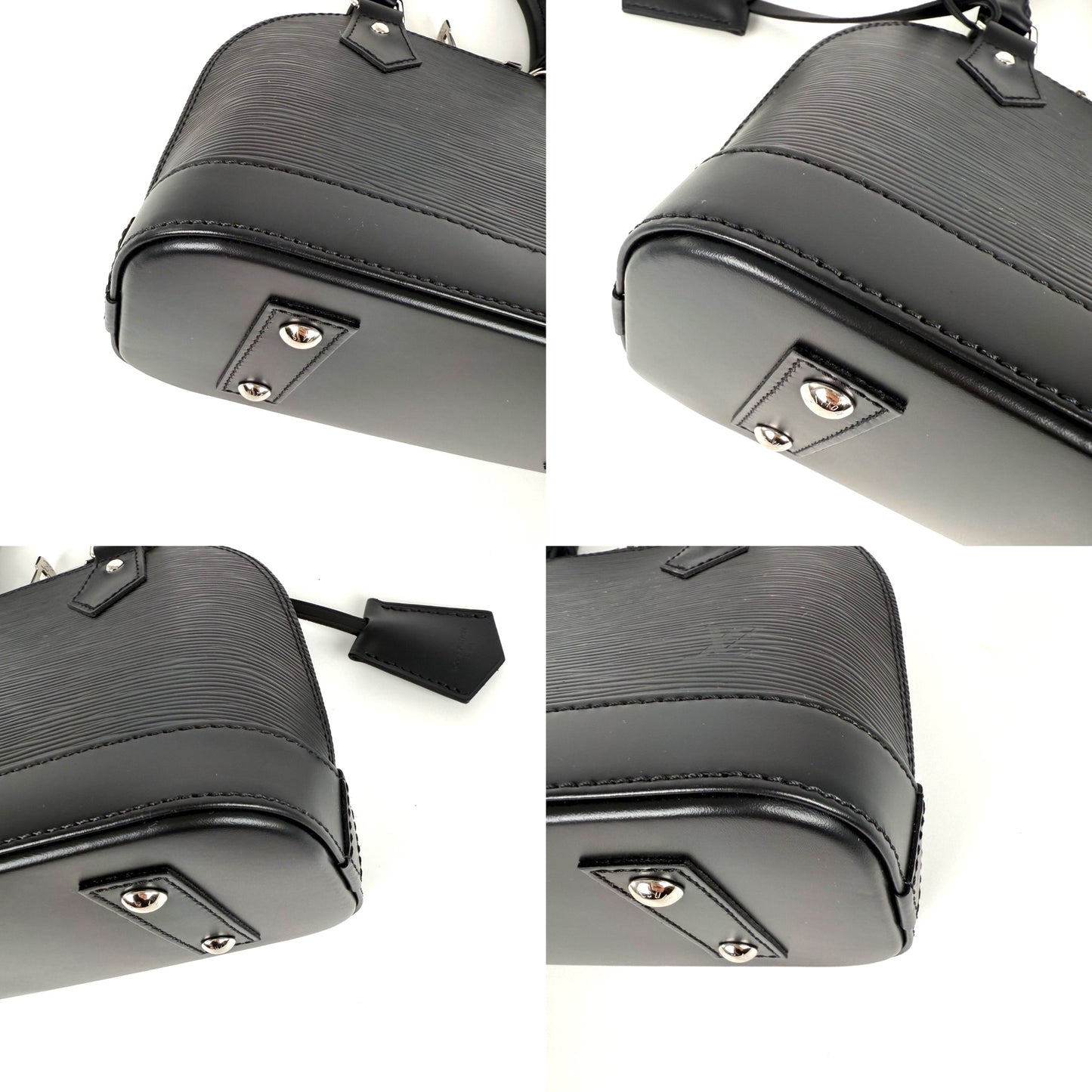 Louis Vuitton Alma BB Black Epi Leather Top Handle Crossbody Bag