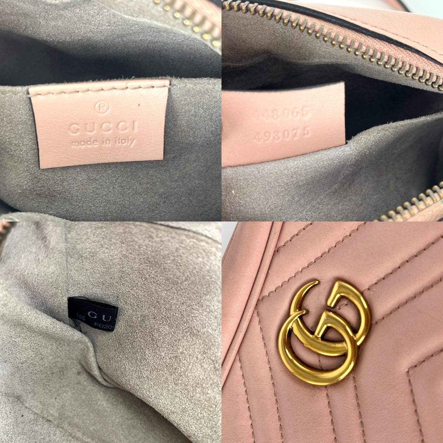 GUCCI Mini Camera Marmont Porcelain Rose Pink Crossbody Shoulder Bag