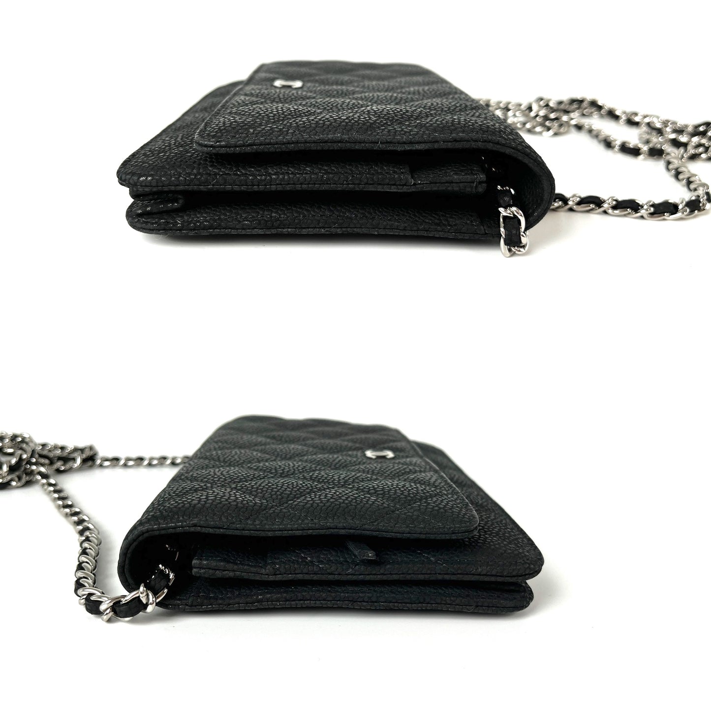 CHANEL 13S WOC Wallet on Chain Black Quilted Leather Crossbody Bag