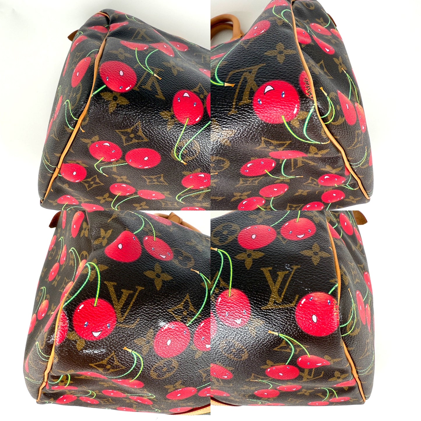 Vintage Louis Vuitton Keepall 45 Takashi Murakami Cerises Monogram Duffle Weekender Cherry Travel Bag