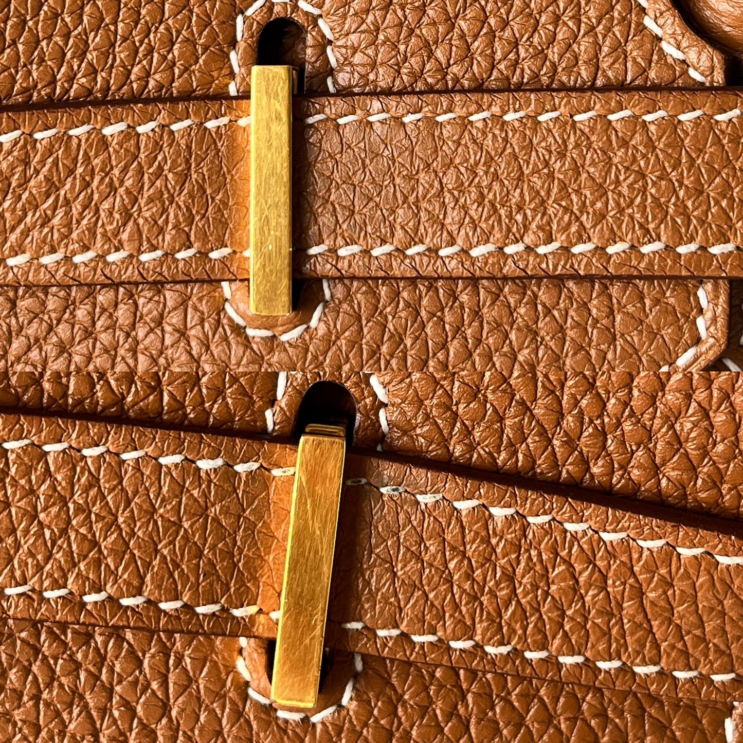 HERMES Togo Birkin 35 Gold on Gold Hardware Leather Bag