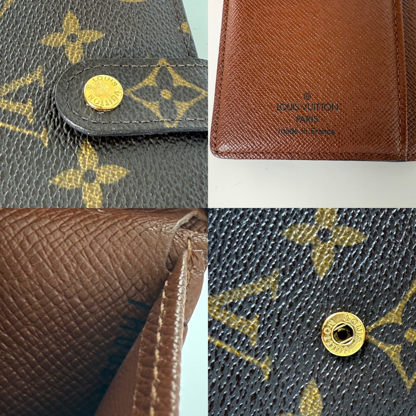 Louis Vuitton Monogram Kisslock French Compact Wallet Purse