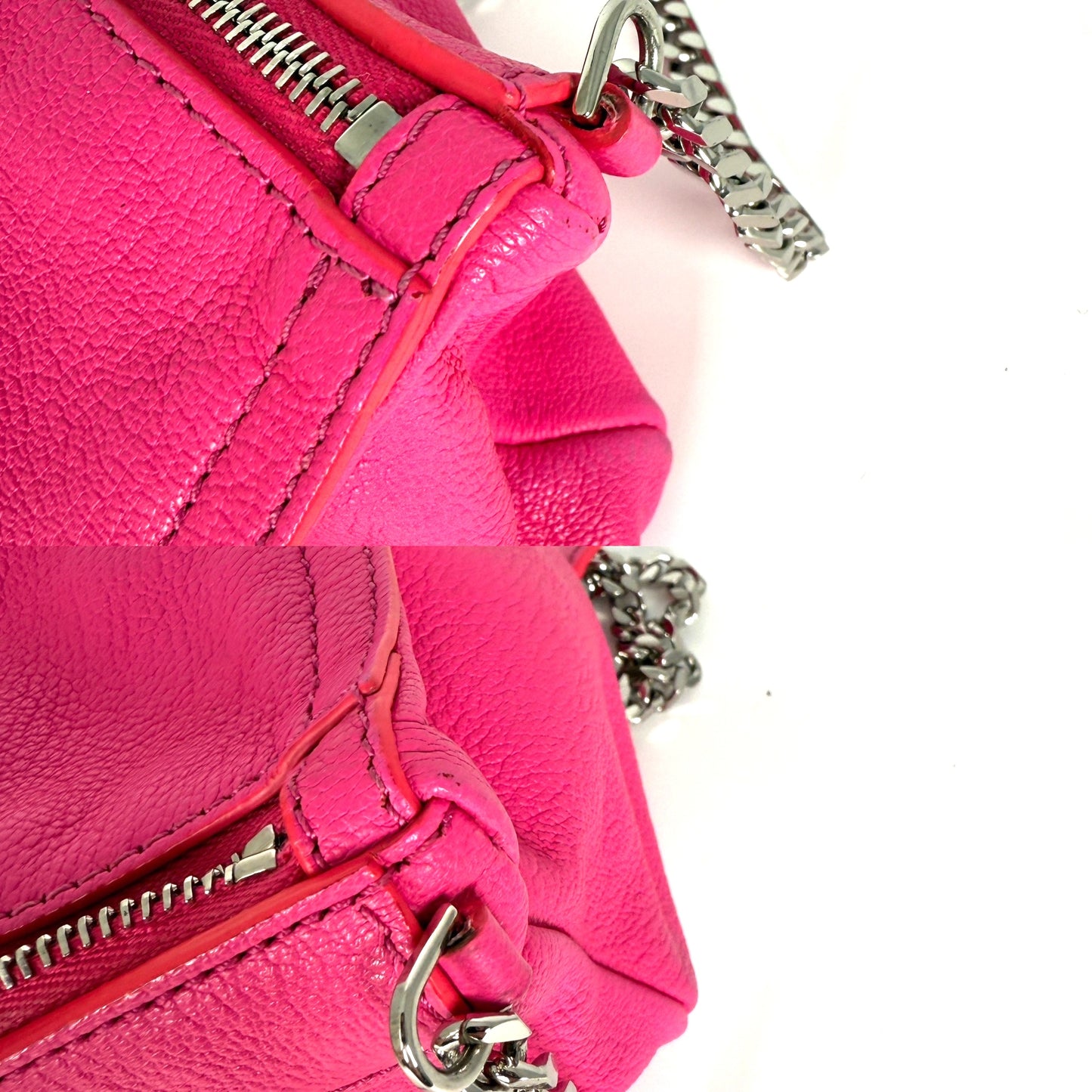 Givenchy Sugar Goatskin Mini Chain Pandora Hot Pink Leather Crossbody Bag