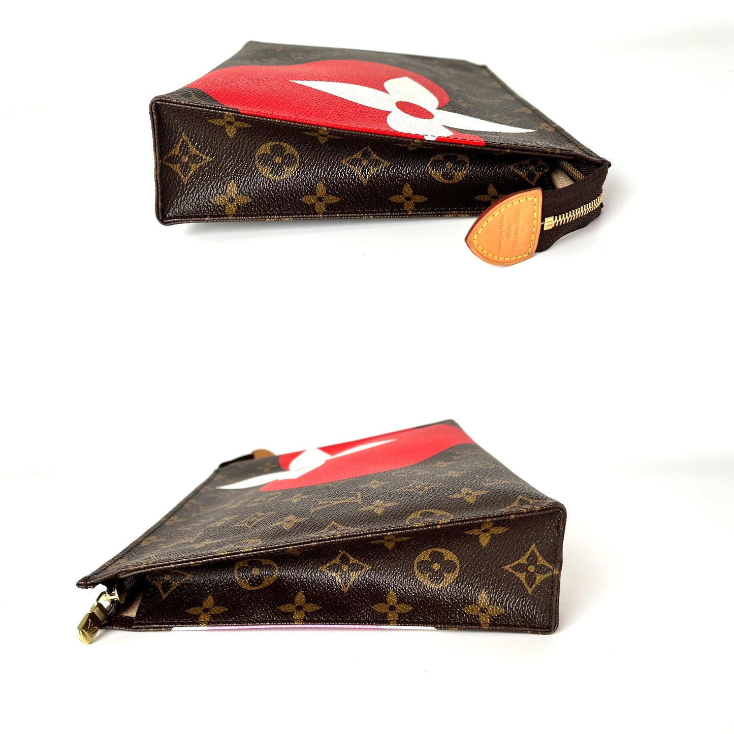 LOUIS VUITTON Monogram 2021 Game On Zip Brown Toiletry Heart Pouch Bag 26