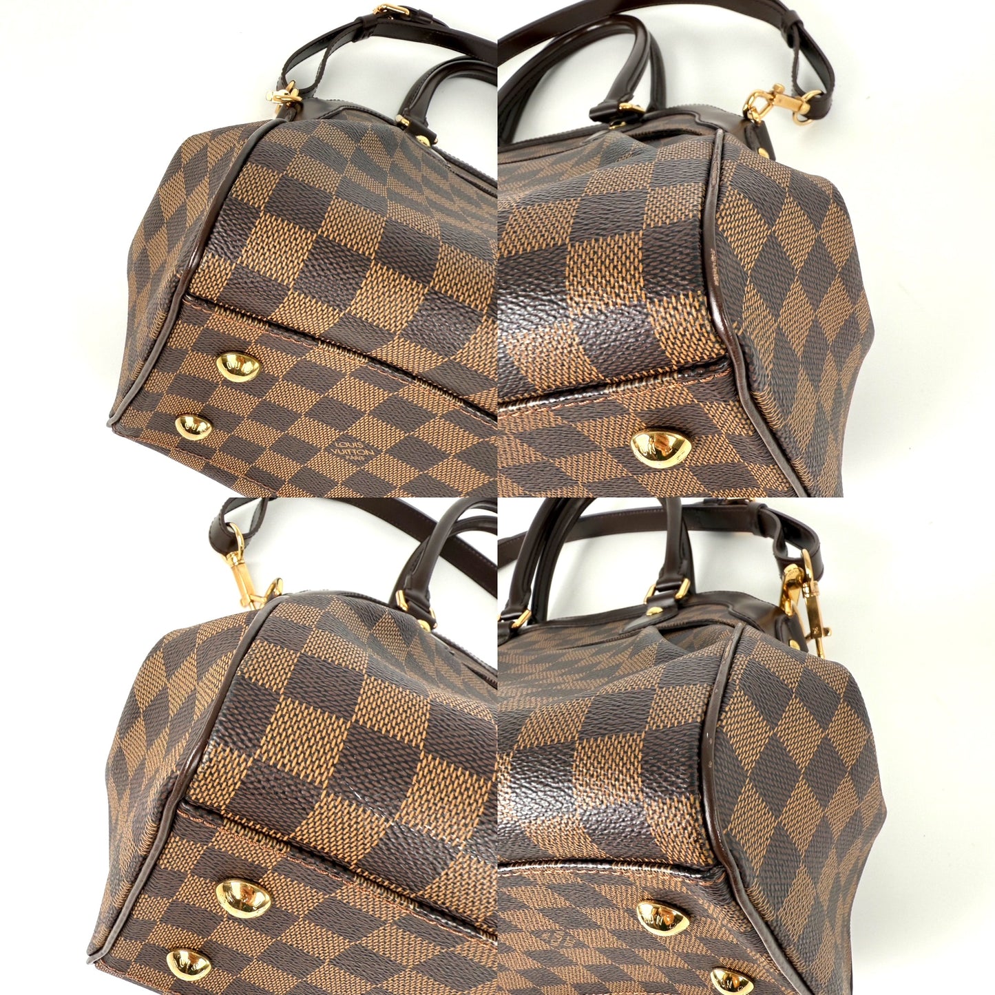 LOUIS VUITTON Trevi Damier Ebene PM Brown Shoulder Bag