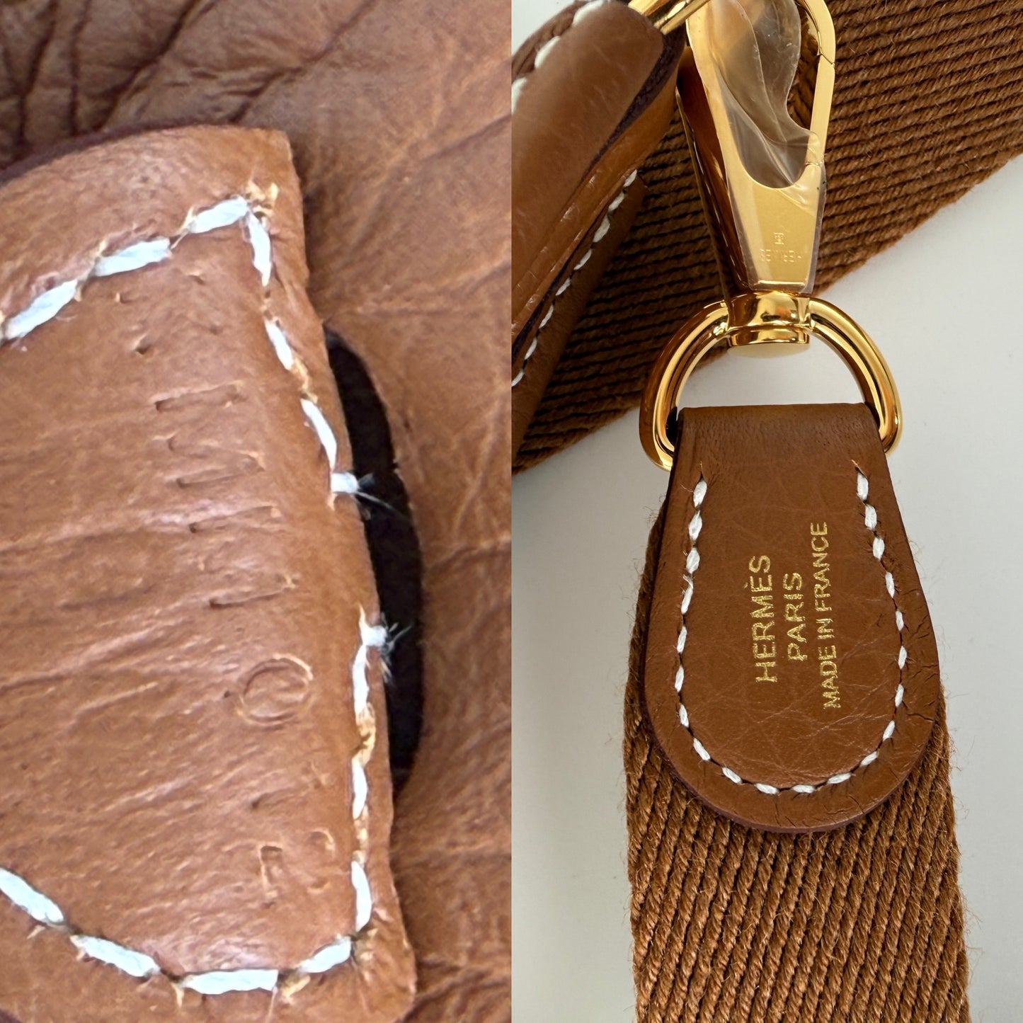 HERMES Mini Evelyne TPM 16 Gold on Gold Leather Crossbody Bag New