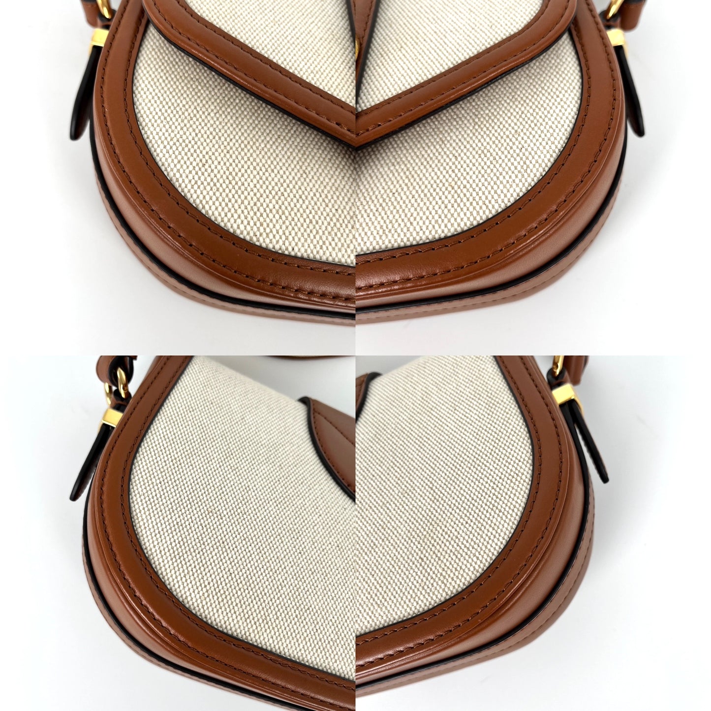 LOUIS VUITTON LV Post 9 Soft MM Brown Tan Canvas Leather Crossbody Shoulder Bag