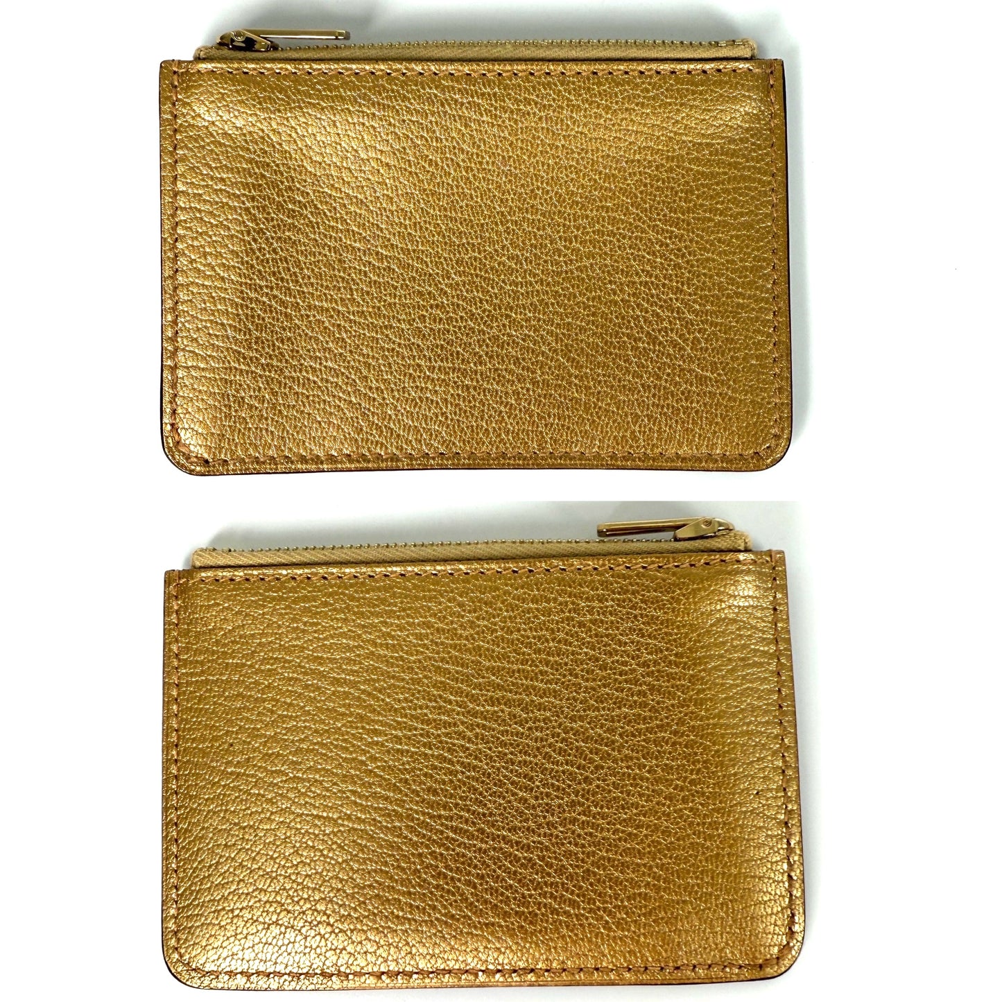 New HERMES Constance Slim Compact Dore Gold Chamkilight Goatskin Wallet Belt Bag