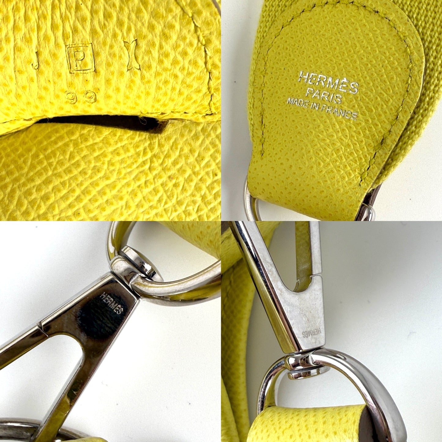 HERMES Evelyne III 33 GM Lime Yellow Epsom Leather Crossbody Bag