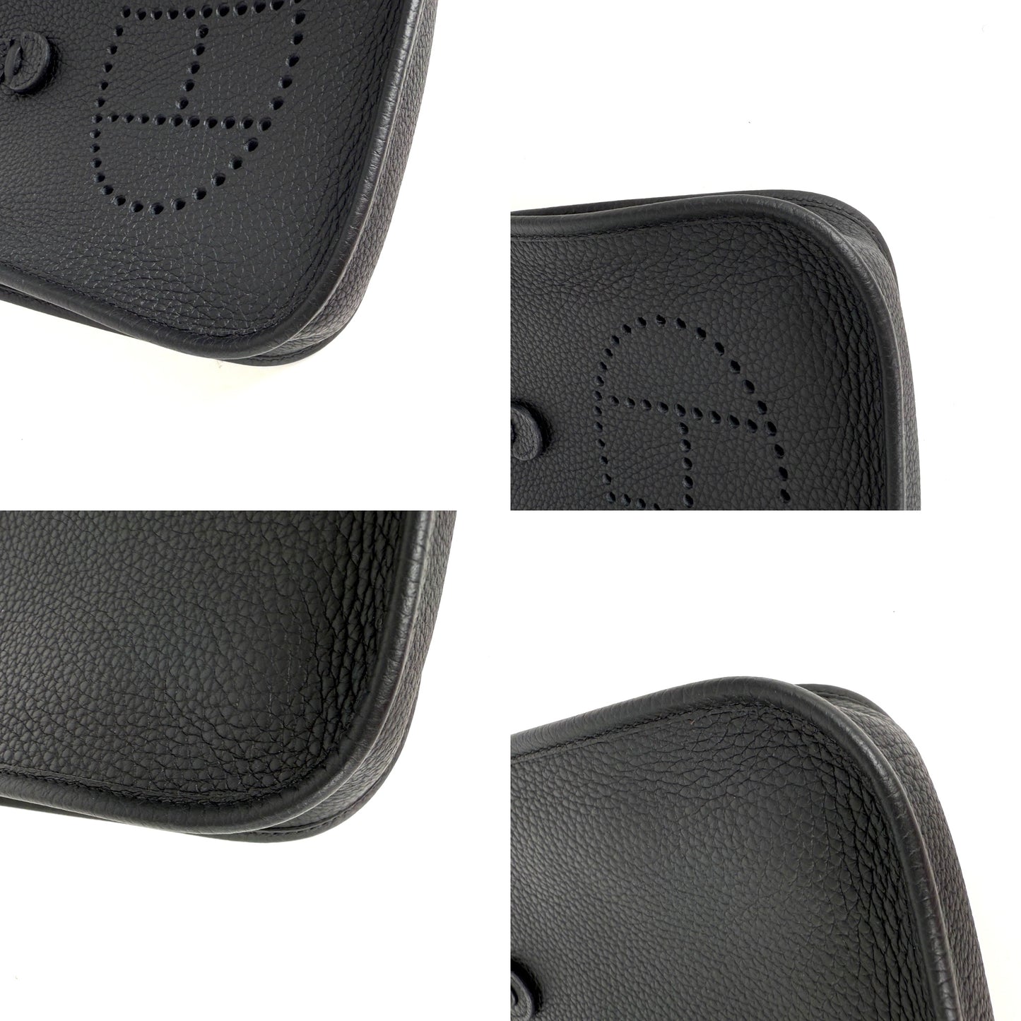 HERMES Mini Evelyne TPM 16 Black Leather Crossbody Bag