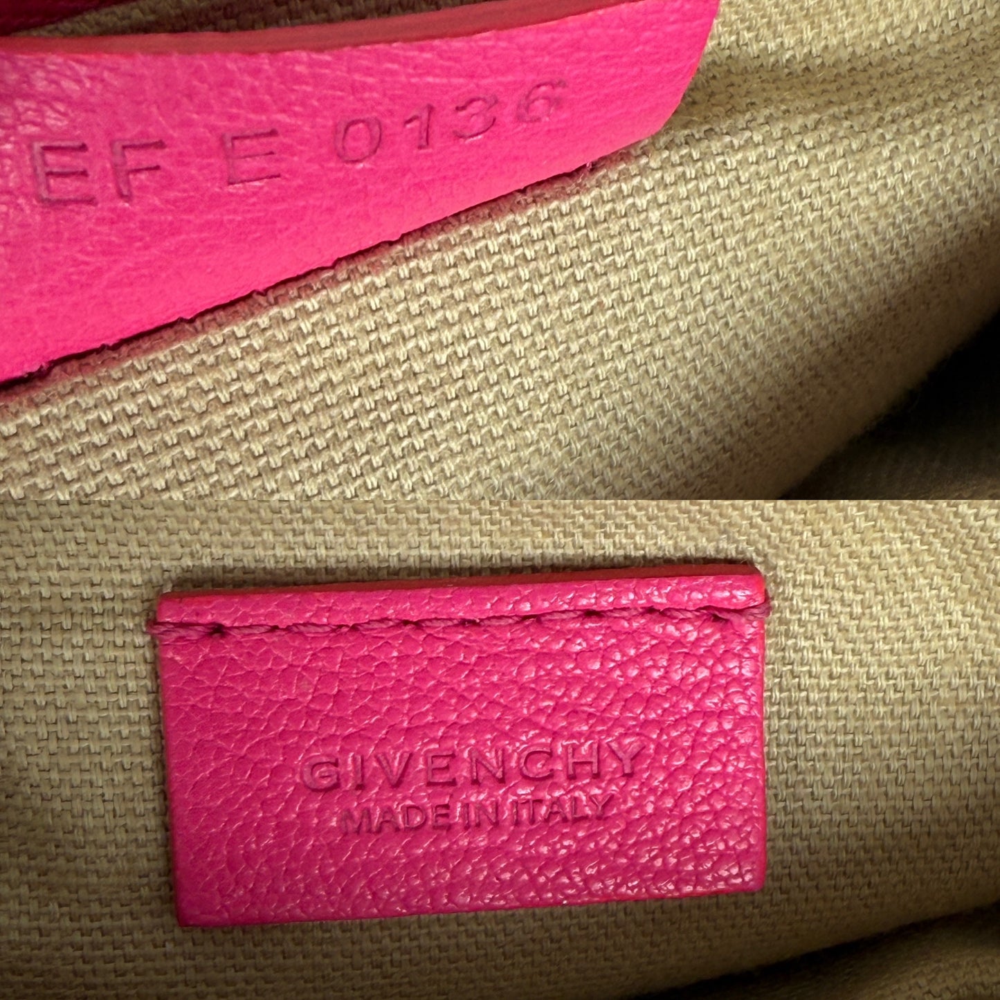 Givenchy Sugar Goatskin Mini Chain Pandora Hot Pink Leather Crossbody Bag
