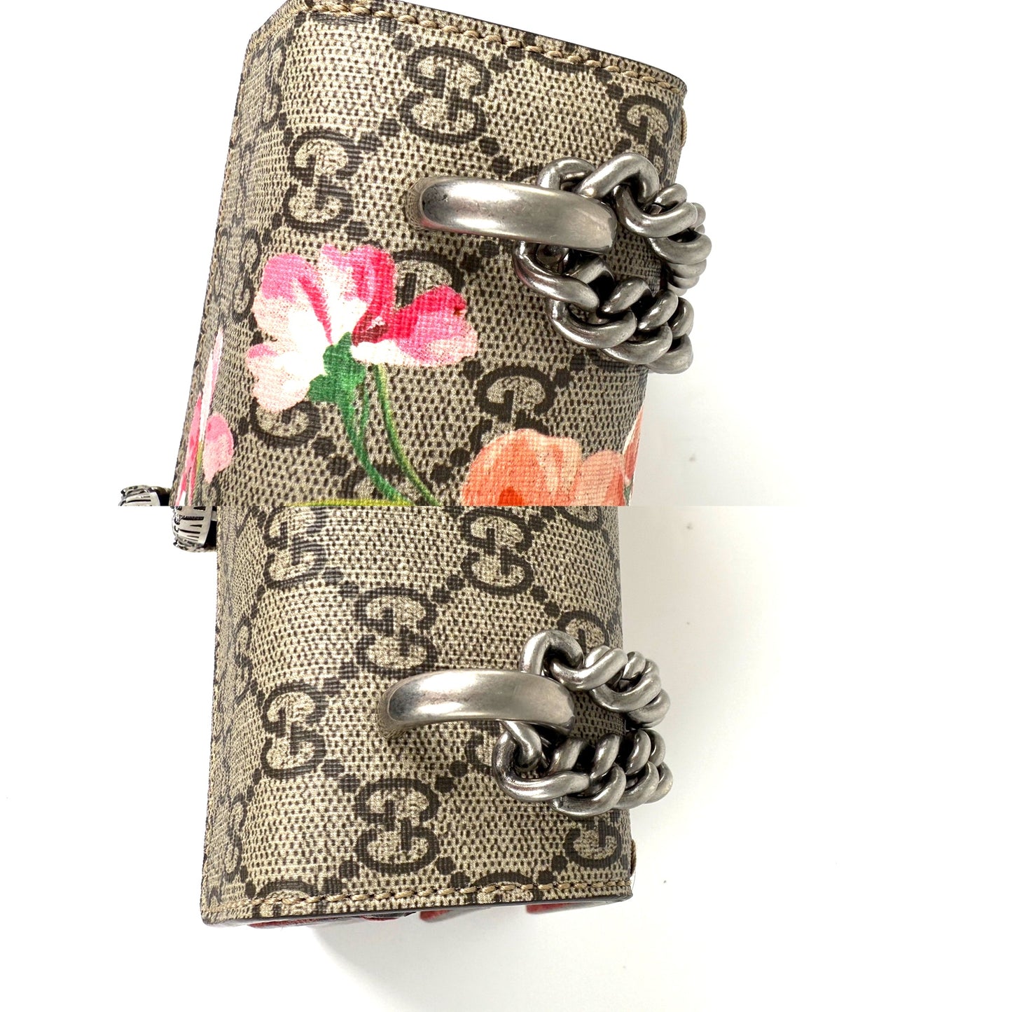 GUCCI GG Supreme Dionysus Monogram Blooms Small Shoulder Bag Beige Pink