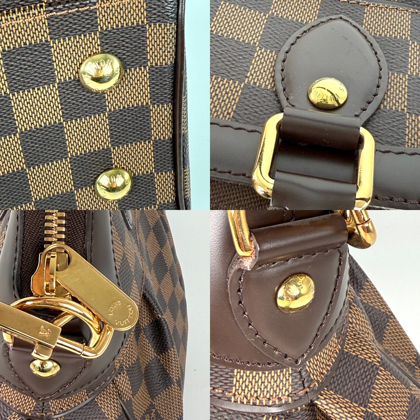 LOUIS VUITTON Trevi Damier Ebene PM Brown Shoulder Bag