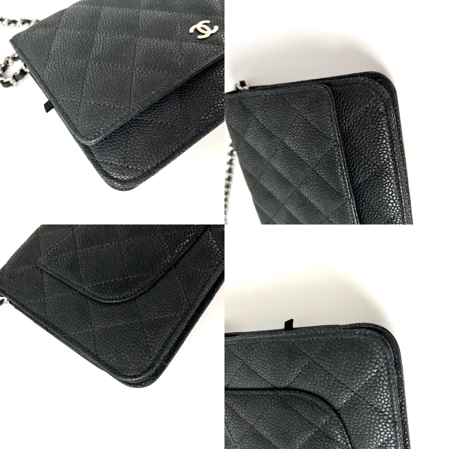 CHANEL 13S WOC Wallet on Chain Black Quilted Leather Crossbody Bag