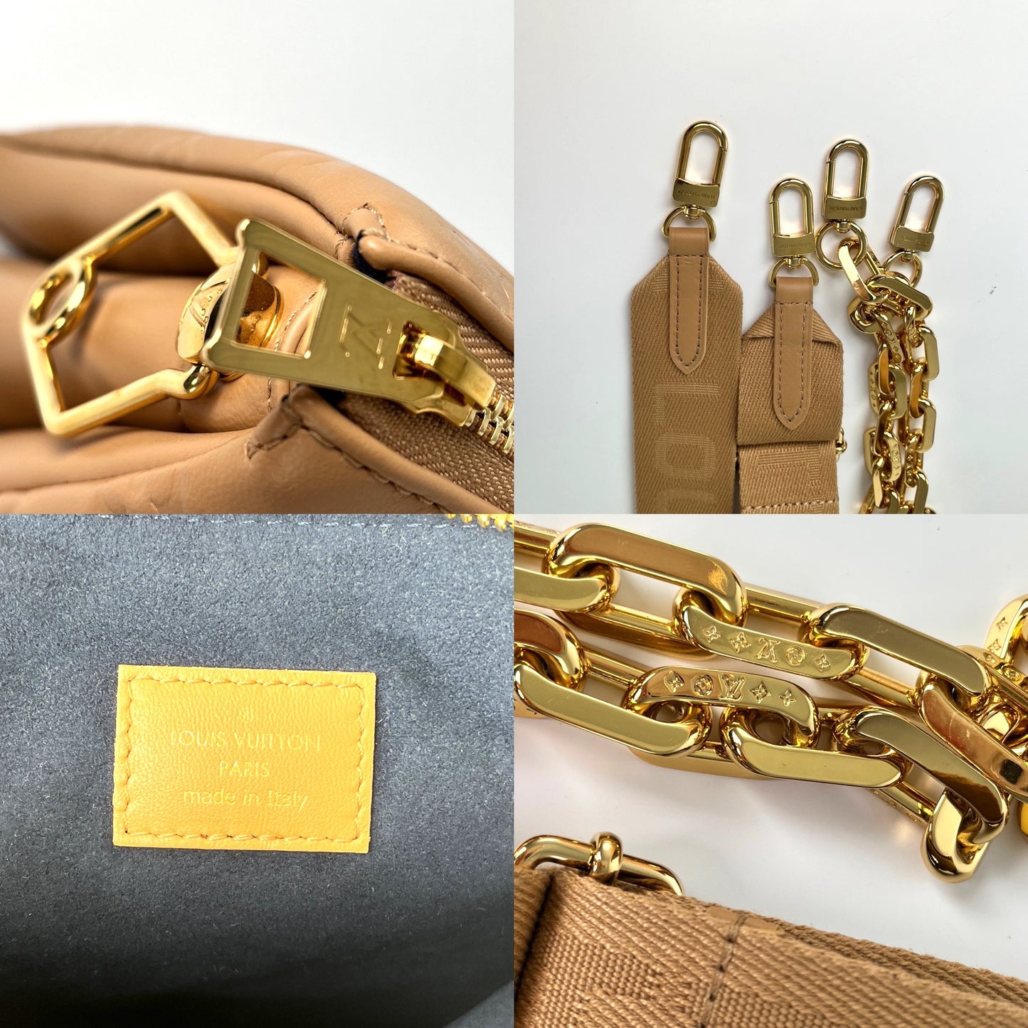Louis Vuitton Coussin Camel Embossed Leather PM Bag
