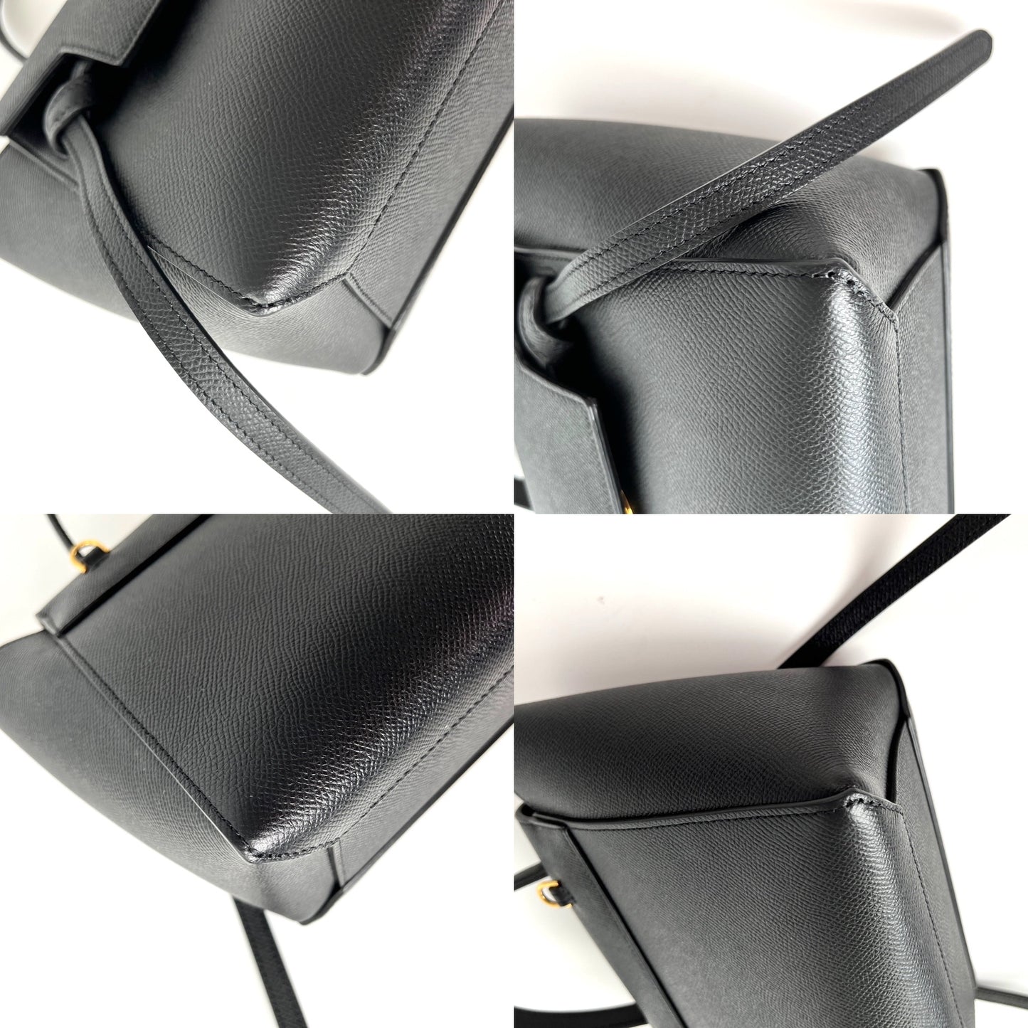 Celine Micro Belt Black Grained Calfskin Crossbody Bag