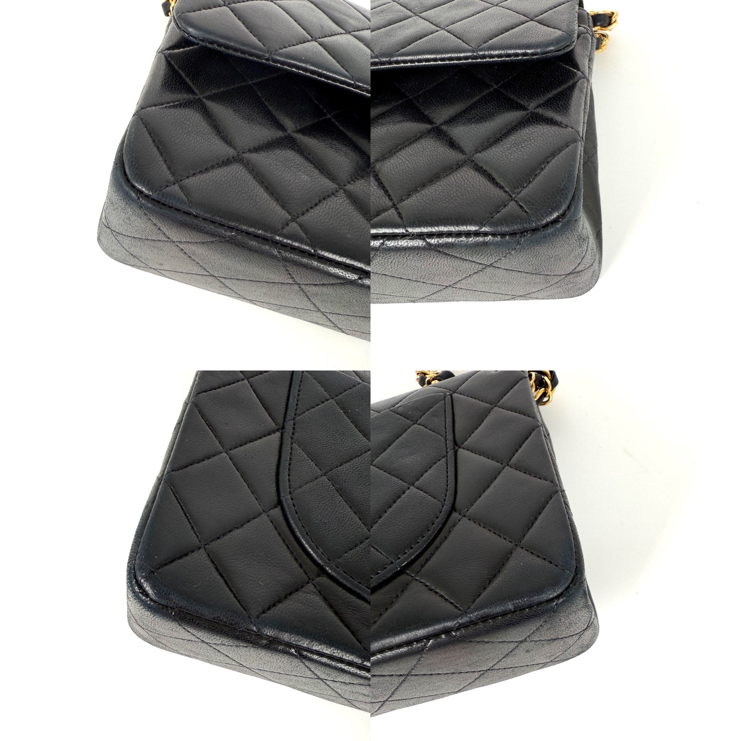 Vintage CHANEL Small Classic Quilted Lambskin Leather Double Flap Bag