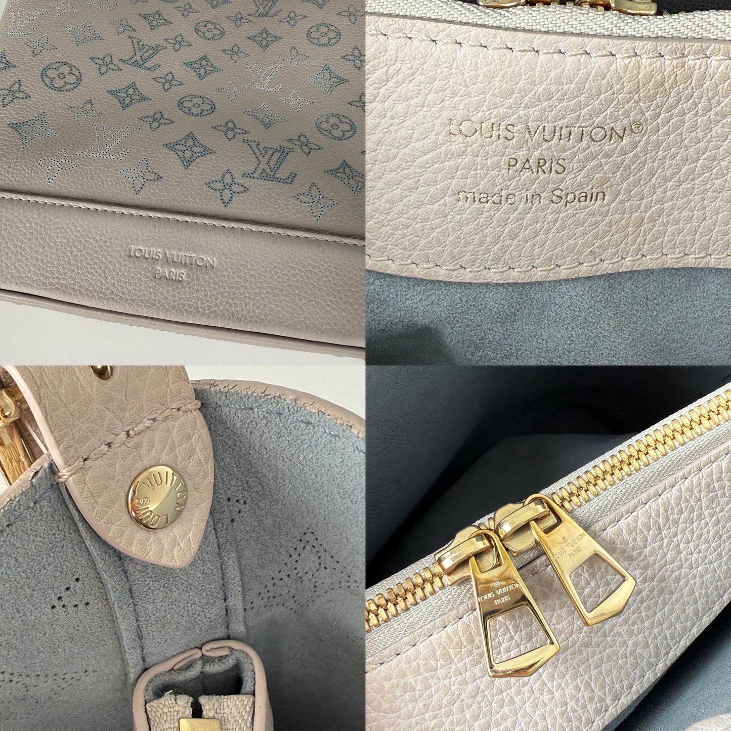 Louis Vuitton Flore NM Mahina FM Brume Shoulder Bucket Bag