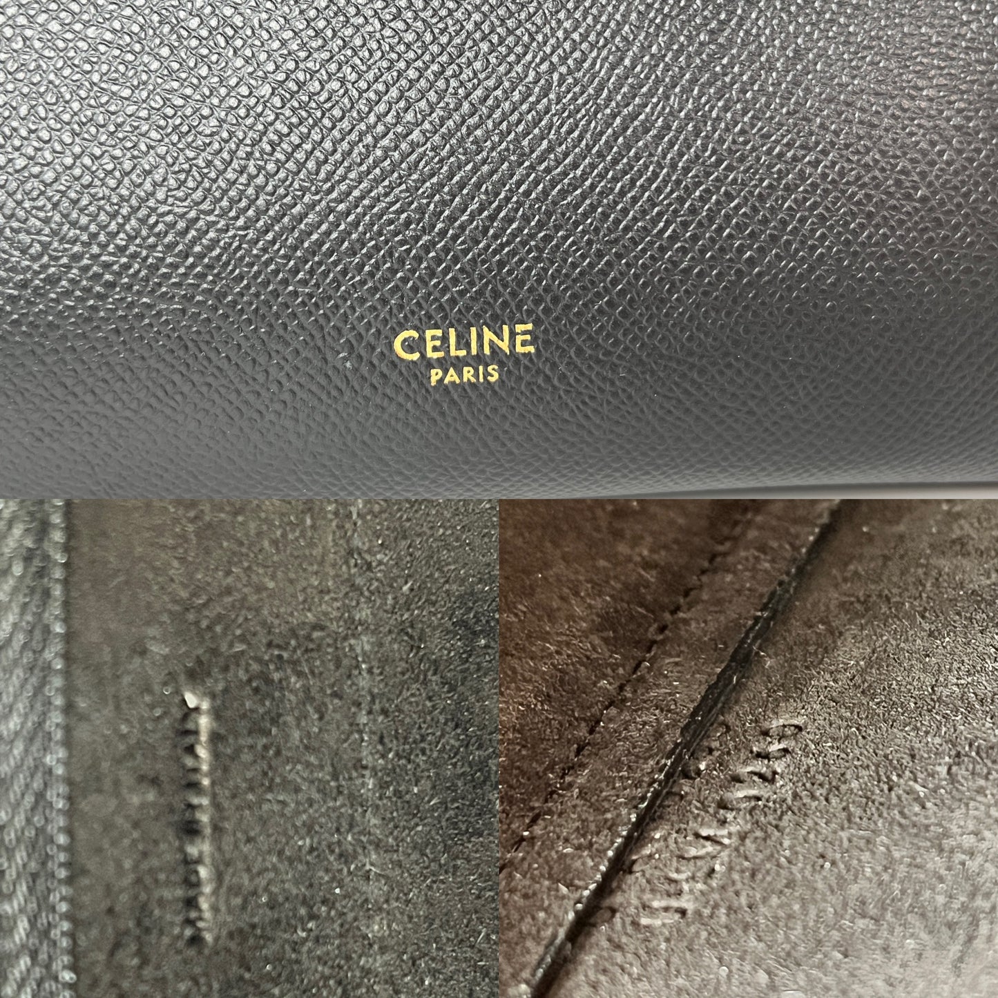 Celine Micro Belt Black Grained Calfskin Crossbody Bag