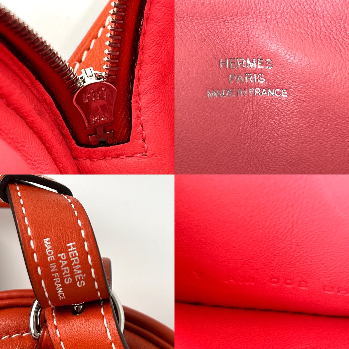 HERMES Terre Battue Orange Swift Leather In The Loop Waist Belt Bum Bag