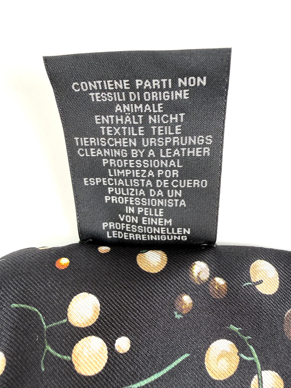 HERMES Red Berries Black Beige Dore Orange Silk Calfskin Leather Fringes Twilly Scarf New