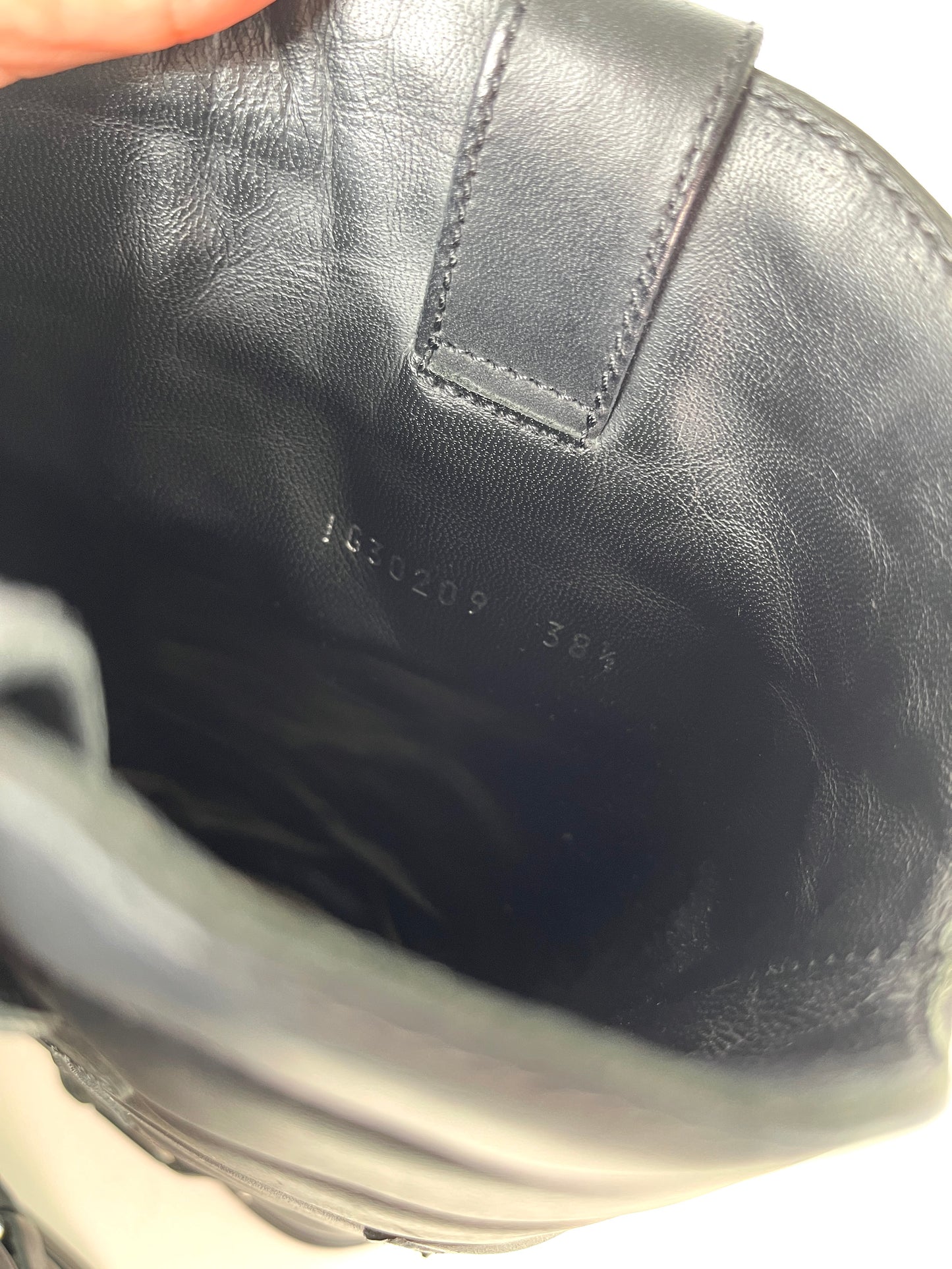 CHANEL Paris-Dallas CC Star Black Leather Moto Mid Calf Boots 38.5