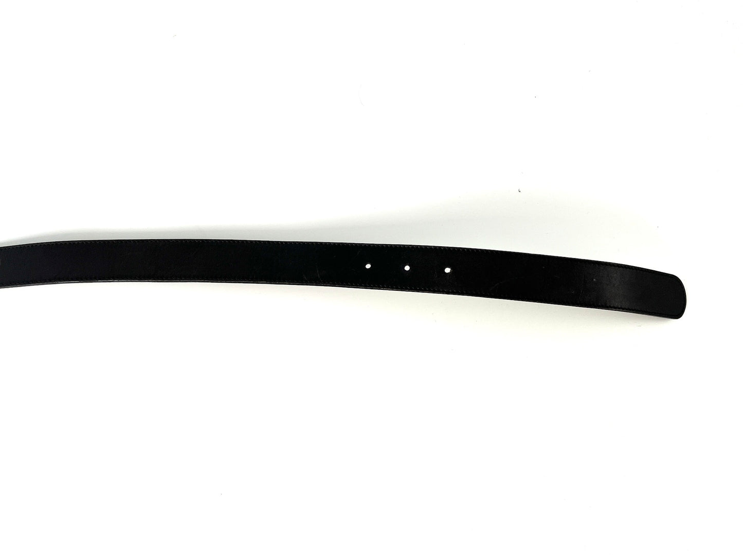 Vintage GUCCI Black Leather GG 30mm Belt 75 30