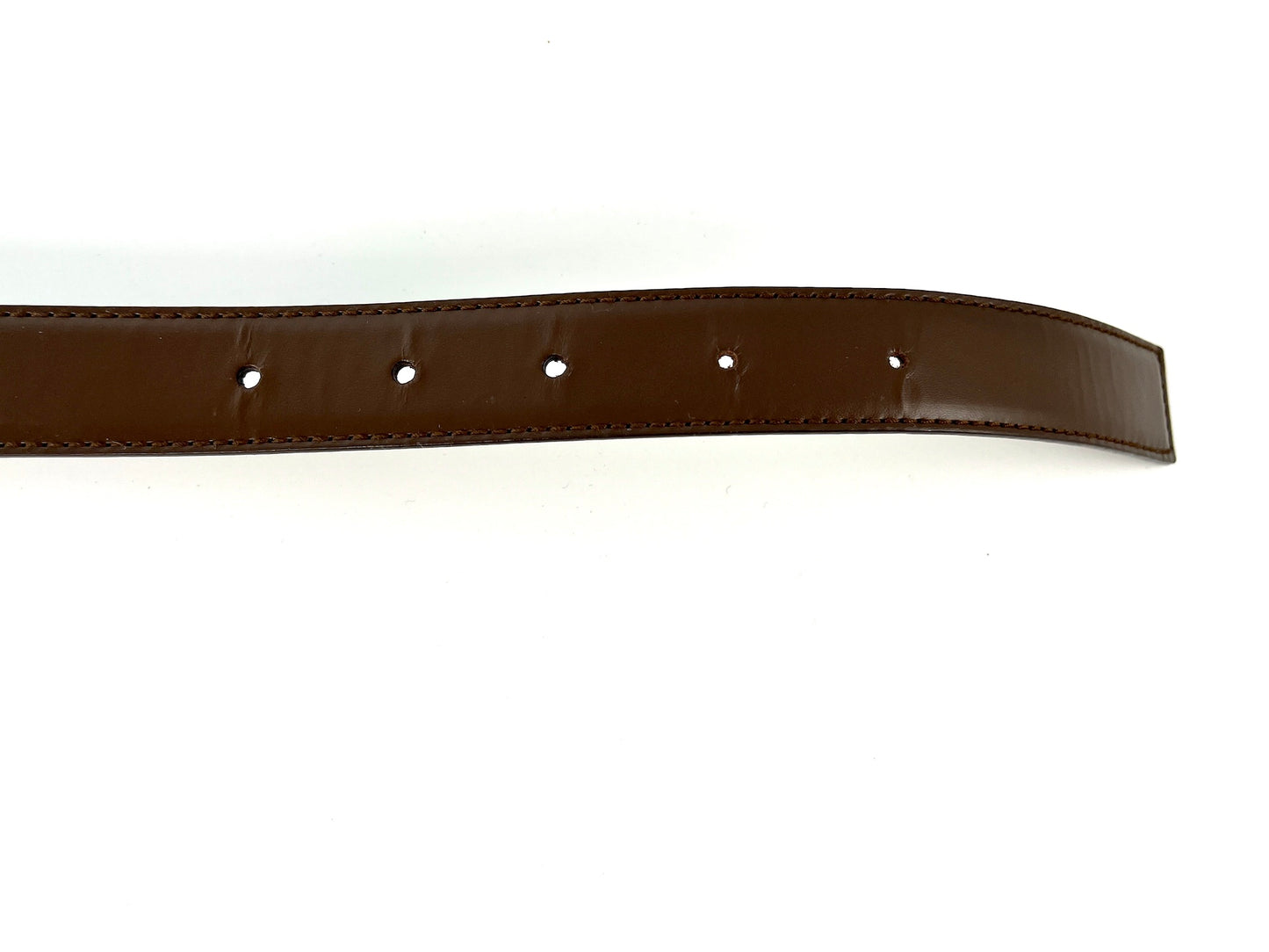 Vintage GUCCI Brown Leather GG 25mm Belt 80 32