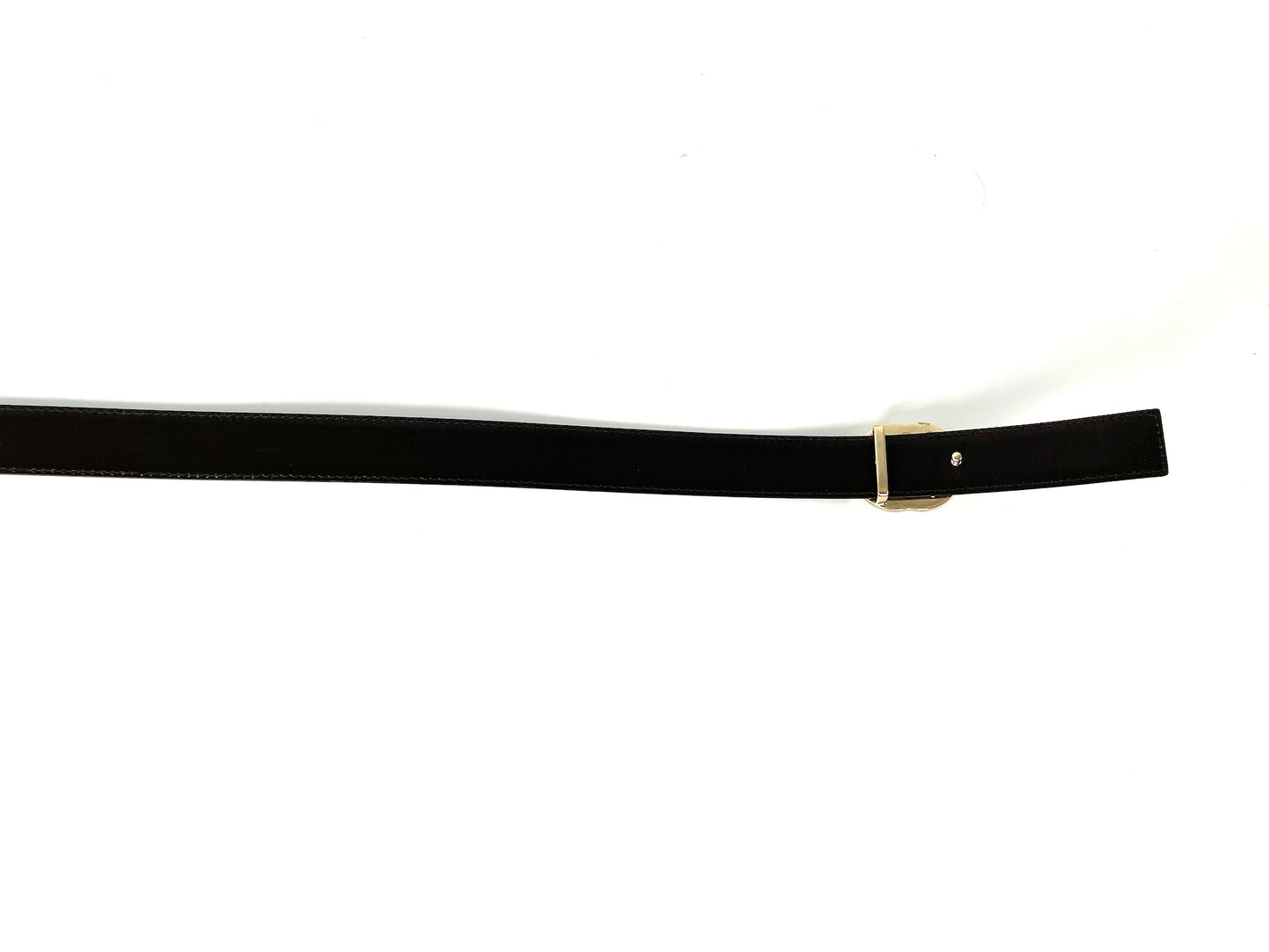 Vintage GUCCI Brown Leather GG 25mm Belt 80 32