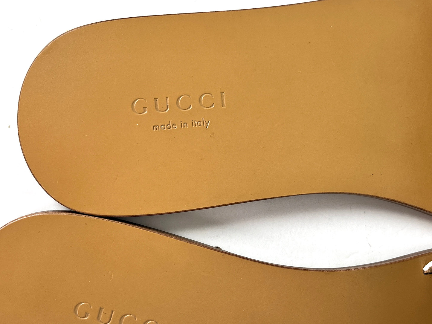 GUCCI Malaga Kid Off White Horsebit Fringe Leather Slide Sandals 37.5 7.5