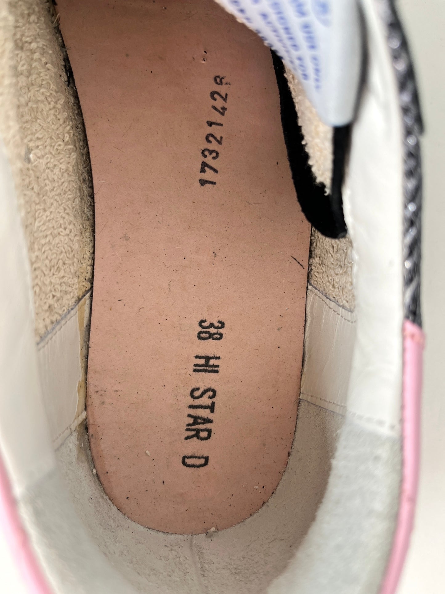 Golden Goose Hi Star Classic with List Platform Black Glitter Sneakers 38