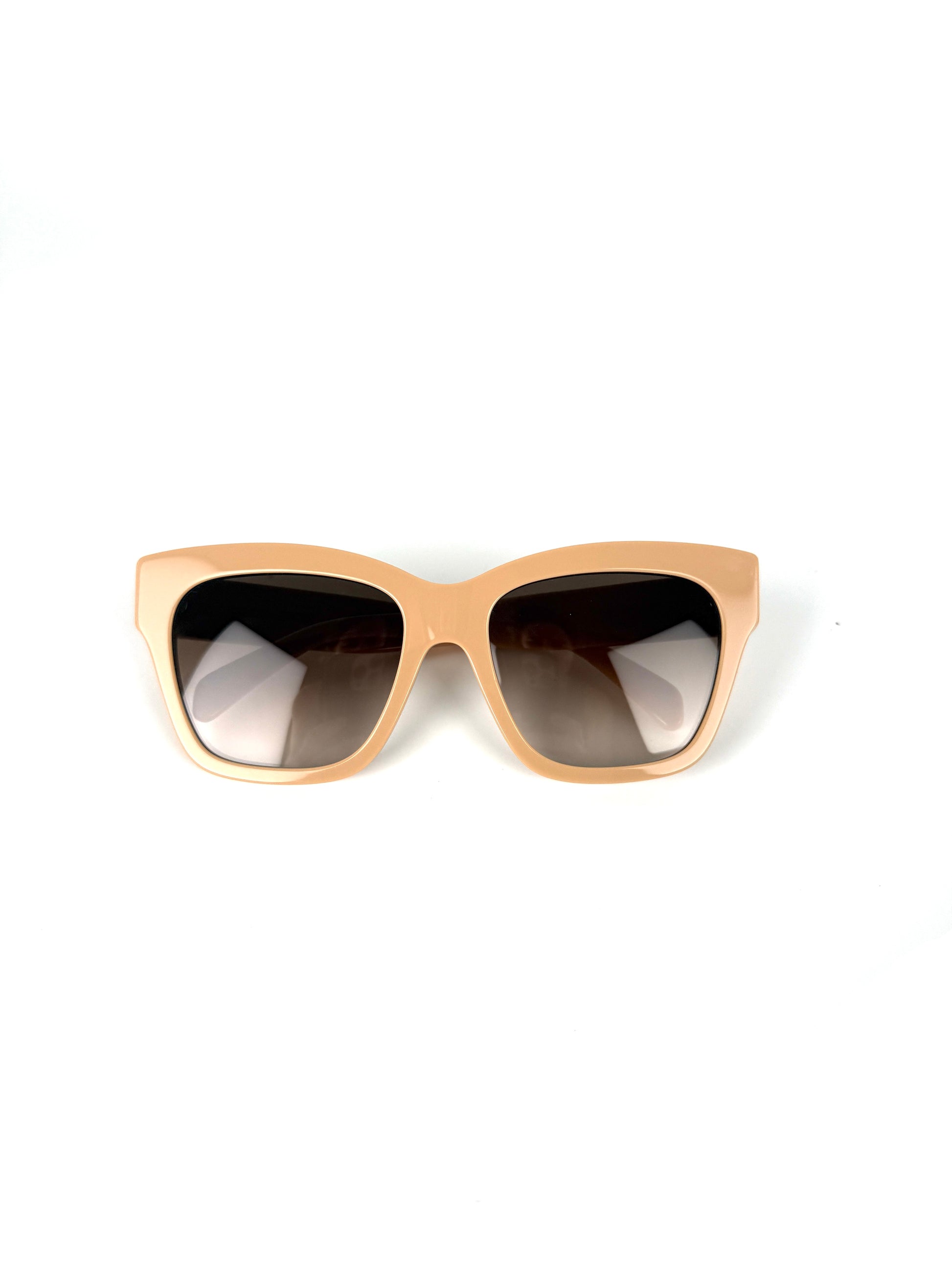 Celine Triomphe 09 Cateye Shiny Beige Gradient CL402531 Acetate Sunglasses
