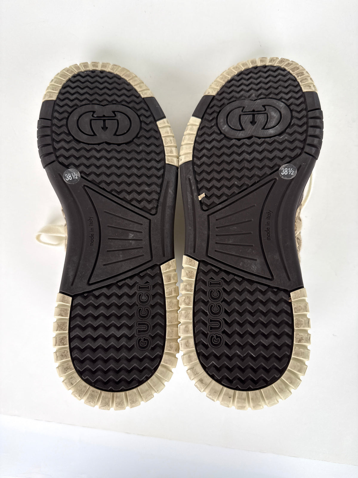 GUCCI Re-Web Canvas GG Monogram Sneakers 38.5, 8.5