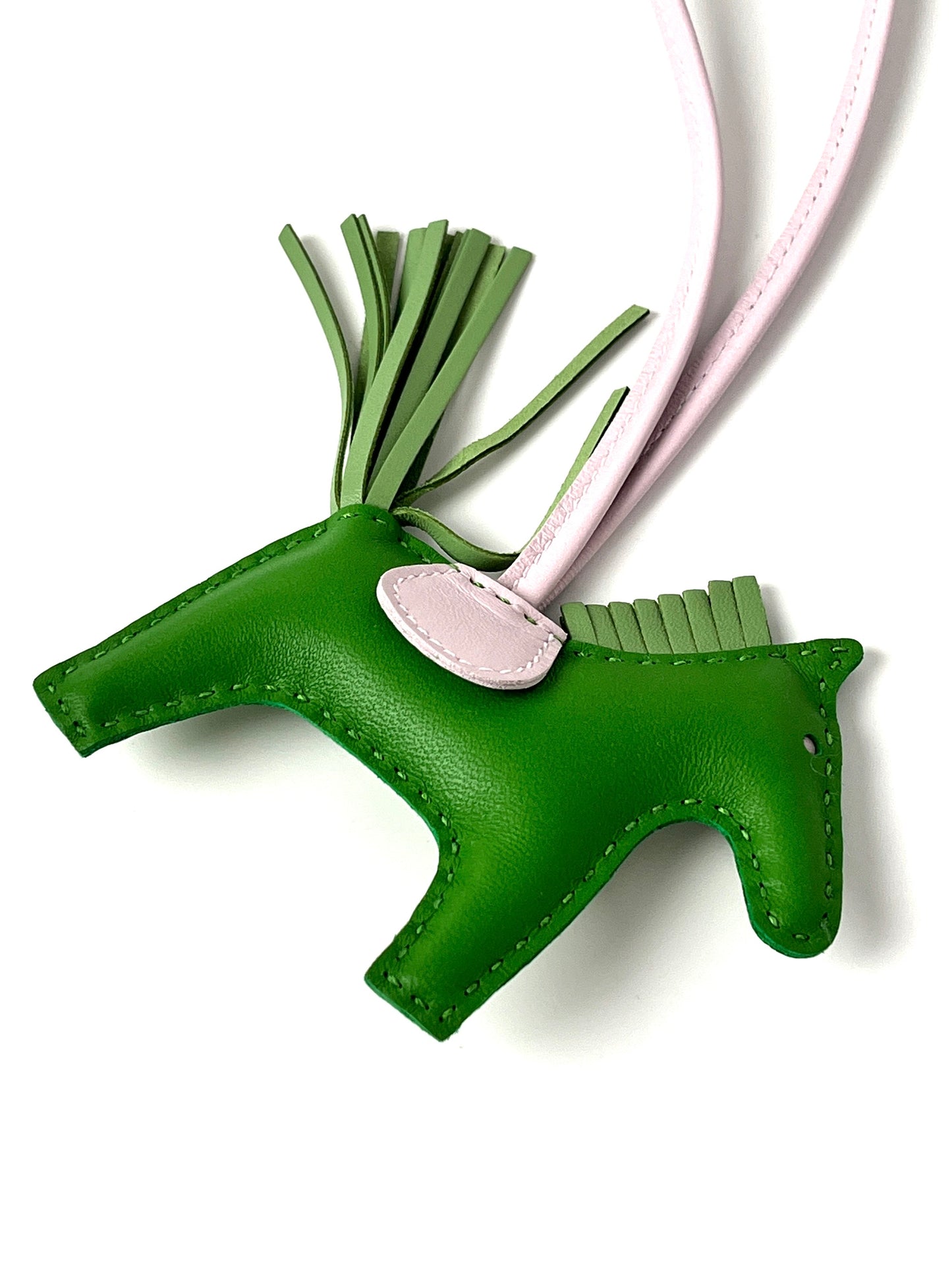 Hermes Rodeo Green Vert Yucca Mauve Pale Vert Criquet Milo Lambskin PM Charm