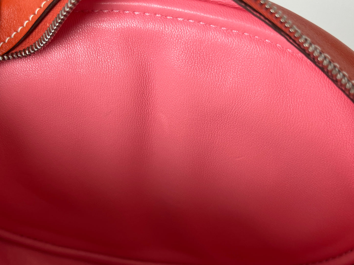HERMES Terre Battue Orange Swift Leather In The Loop Waist Belt Bum Bag