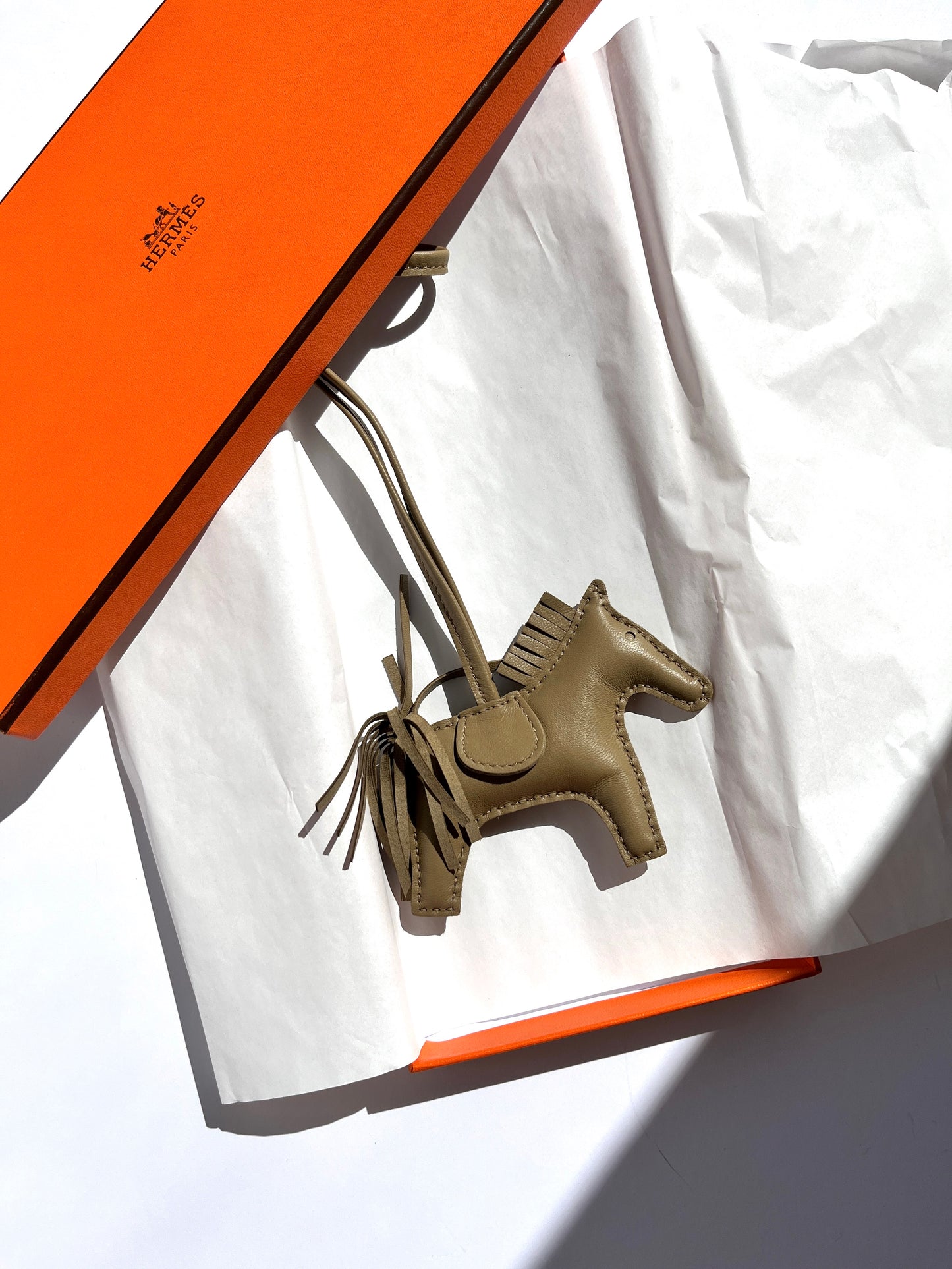 Hermes Rodeo Marfa Monochrome Milo Lambskin PM Bag Charm