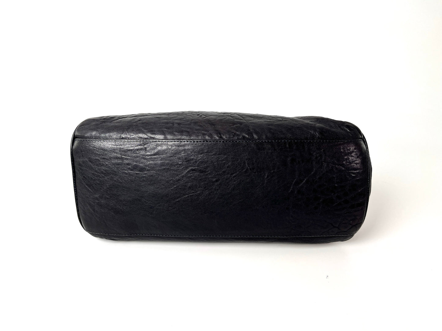 Vintage FENDI Etniko Navy Blue Leather Shoulder  Bag