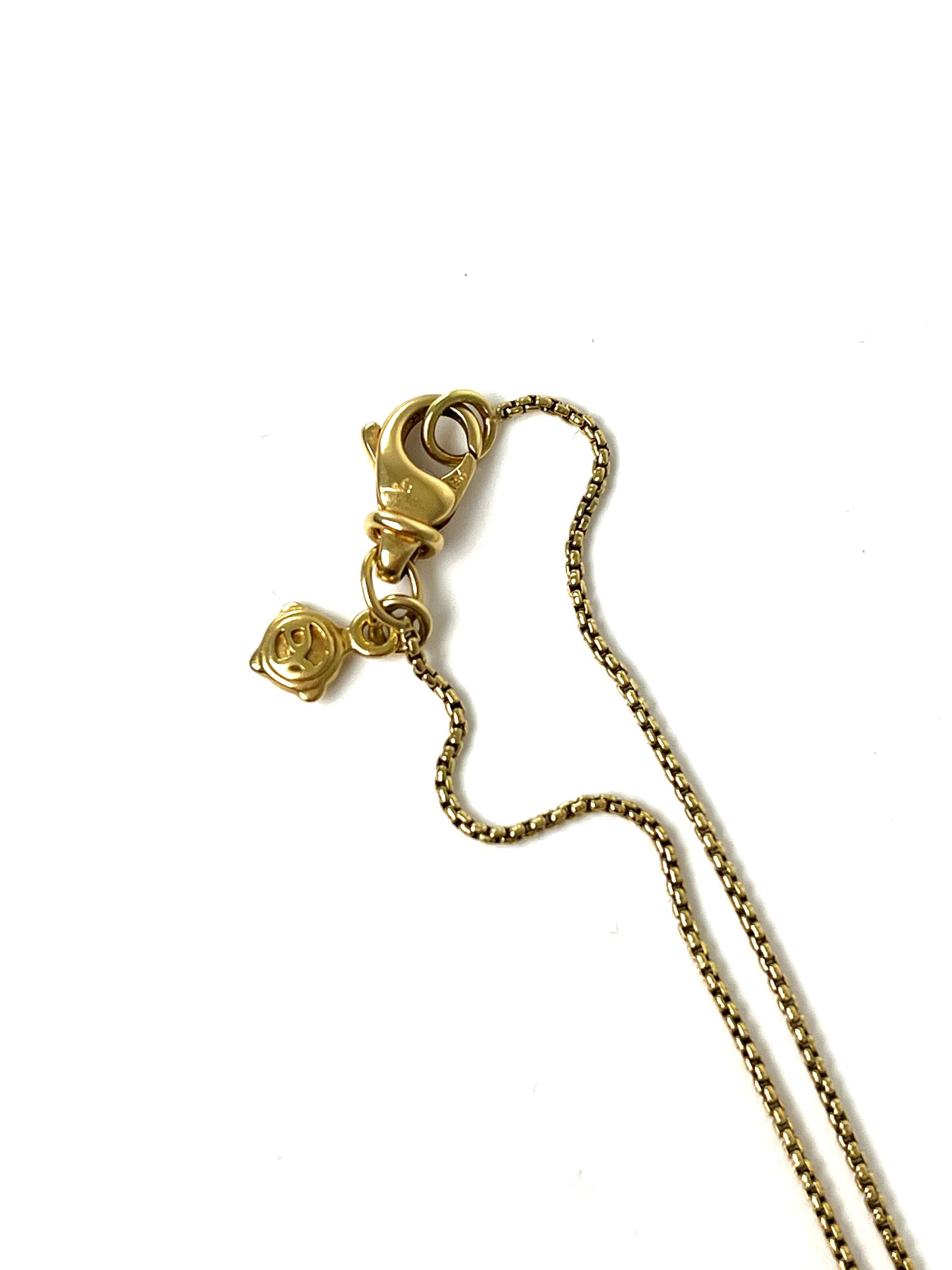 David Yurman Crossover 18k Yellow Gold Blue Topaz Infinity Pendant Necklace
