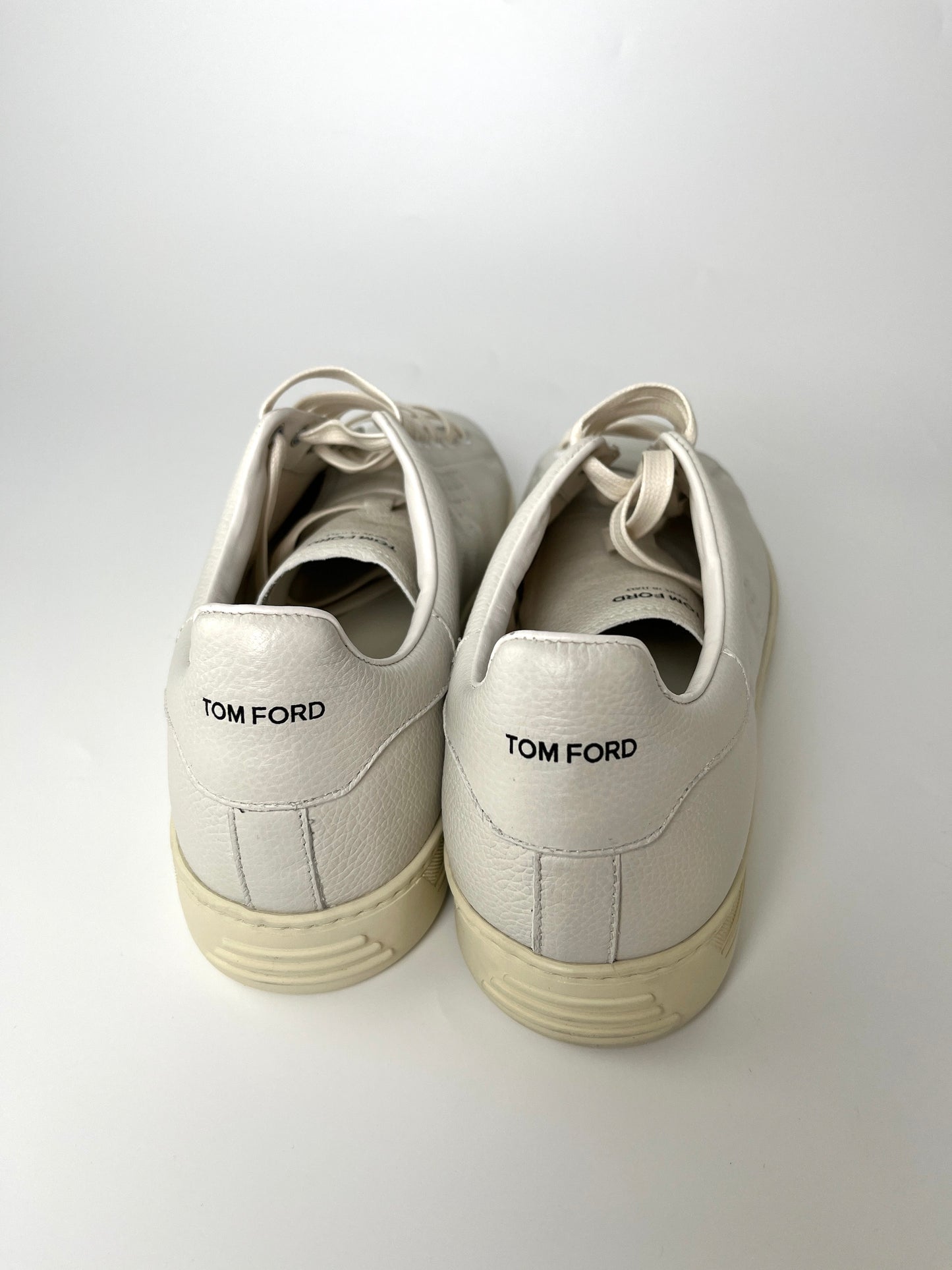 Men’s Tom Ford Light Gray Leather Sneakers 14