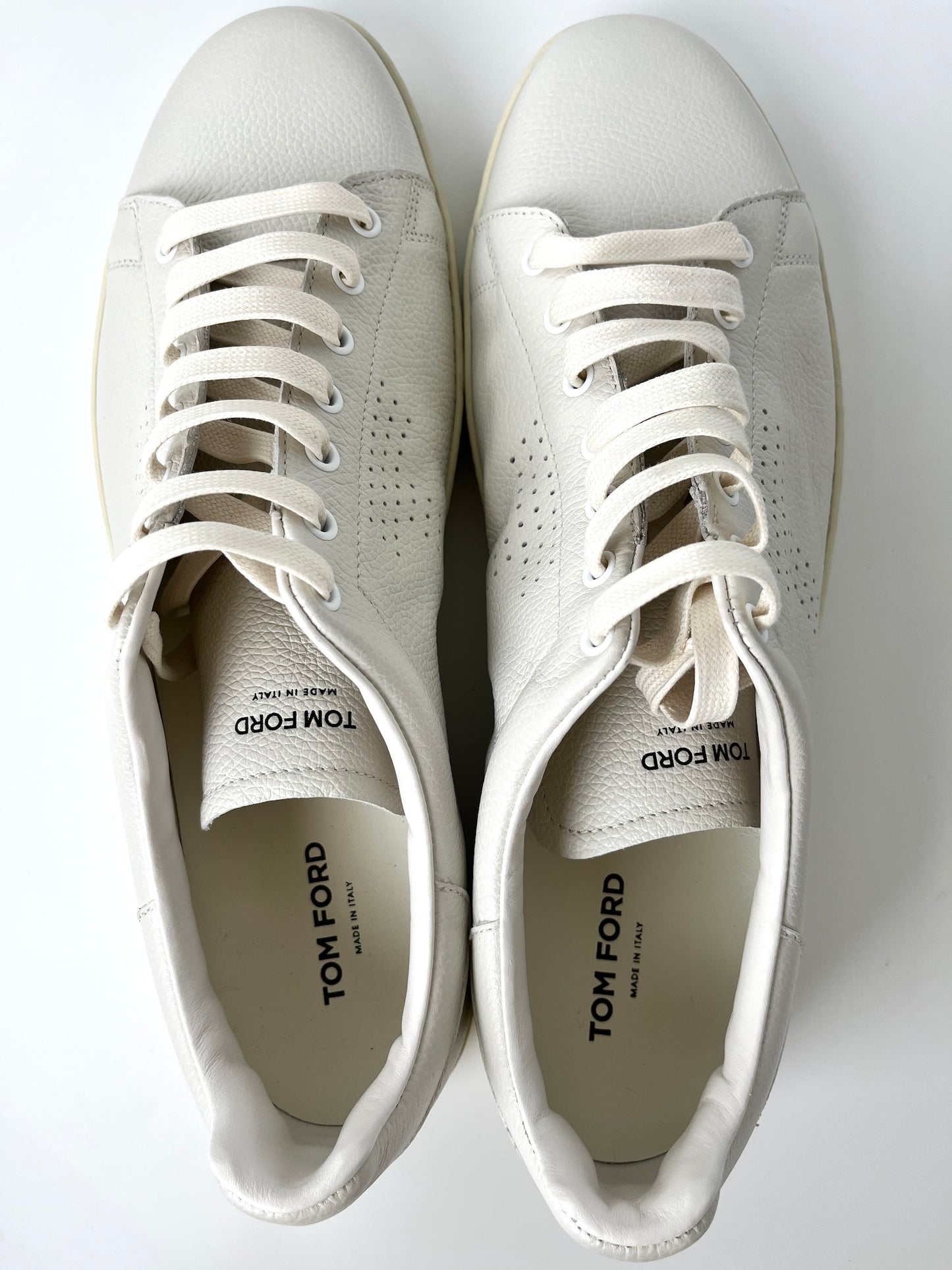 Men’s Tom Ford Light Gray Leather Sneakers 14
