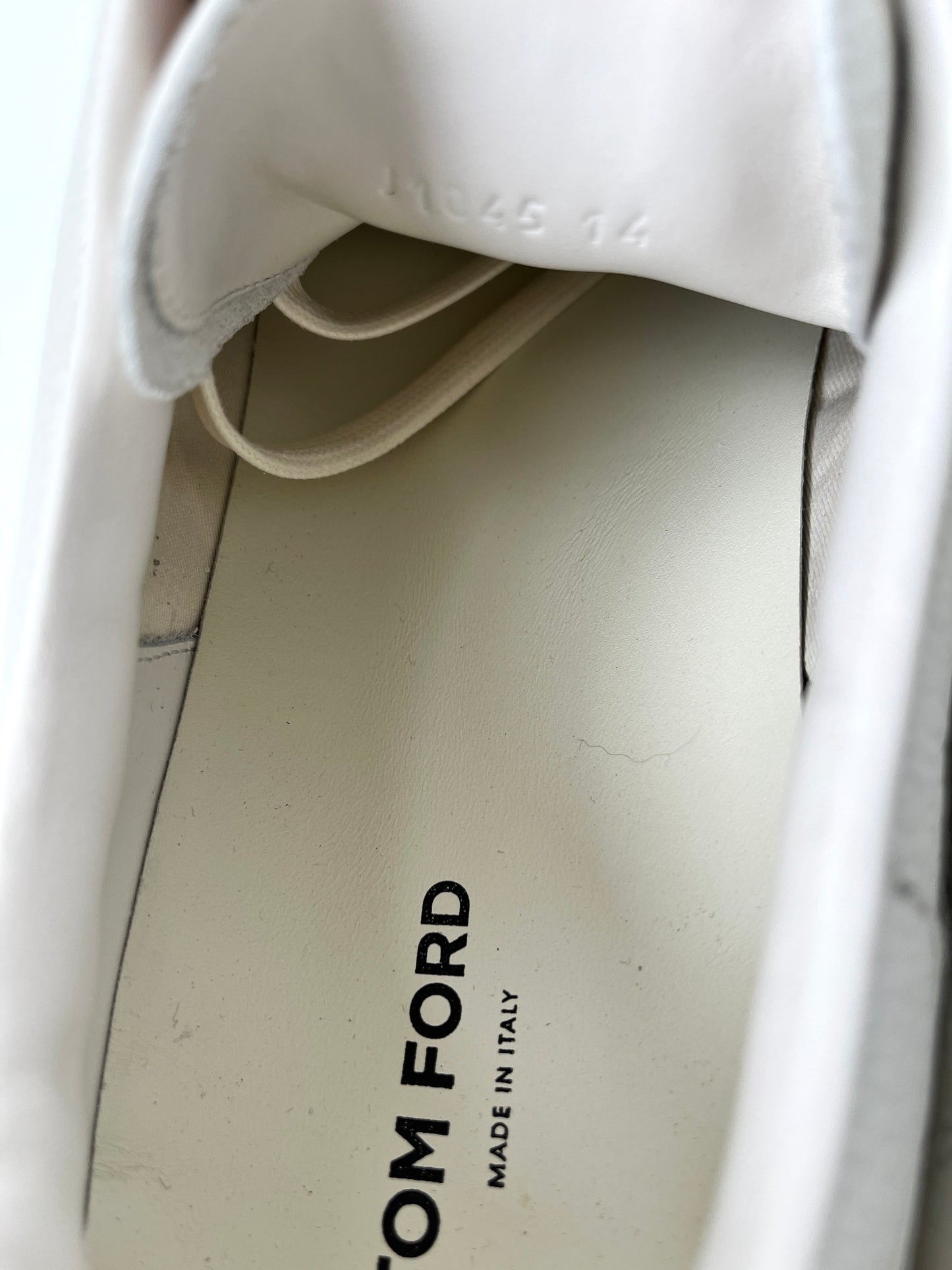 Men’s Tom Ford Light Gray Leather Sneakers 14