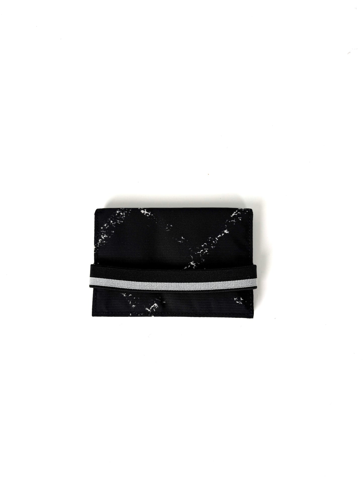 Vintage CHANEL Nylon Black White Small Card Case