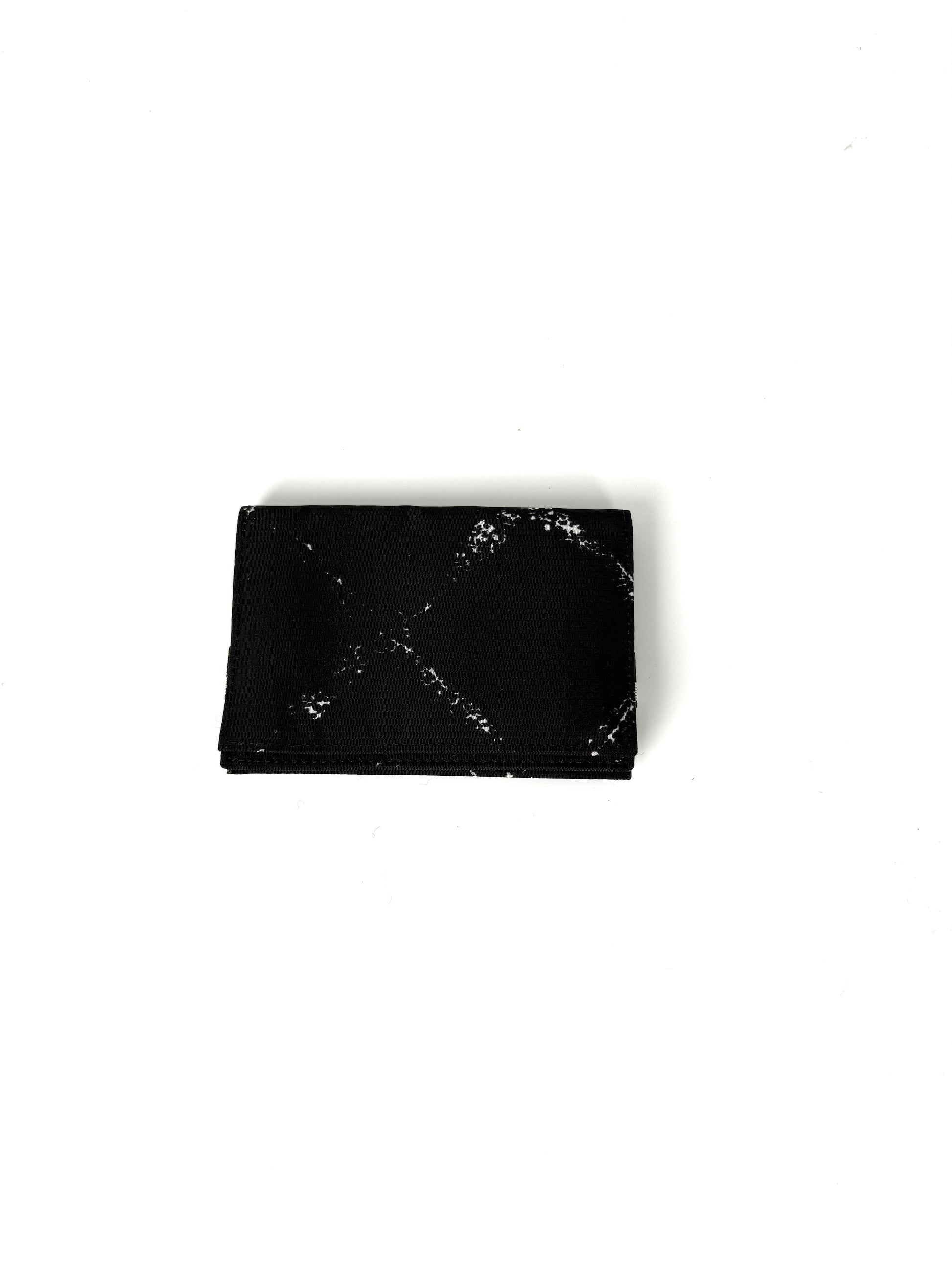 Vintage CHANEL Nylon Black White Small Card Case