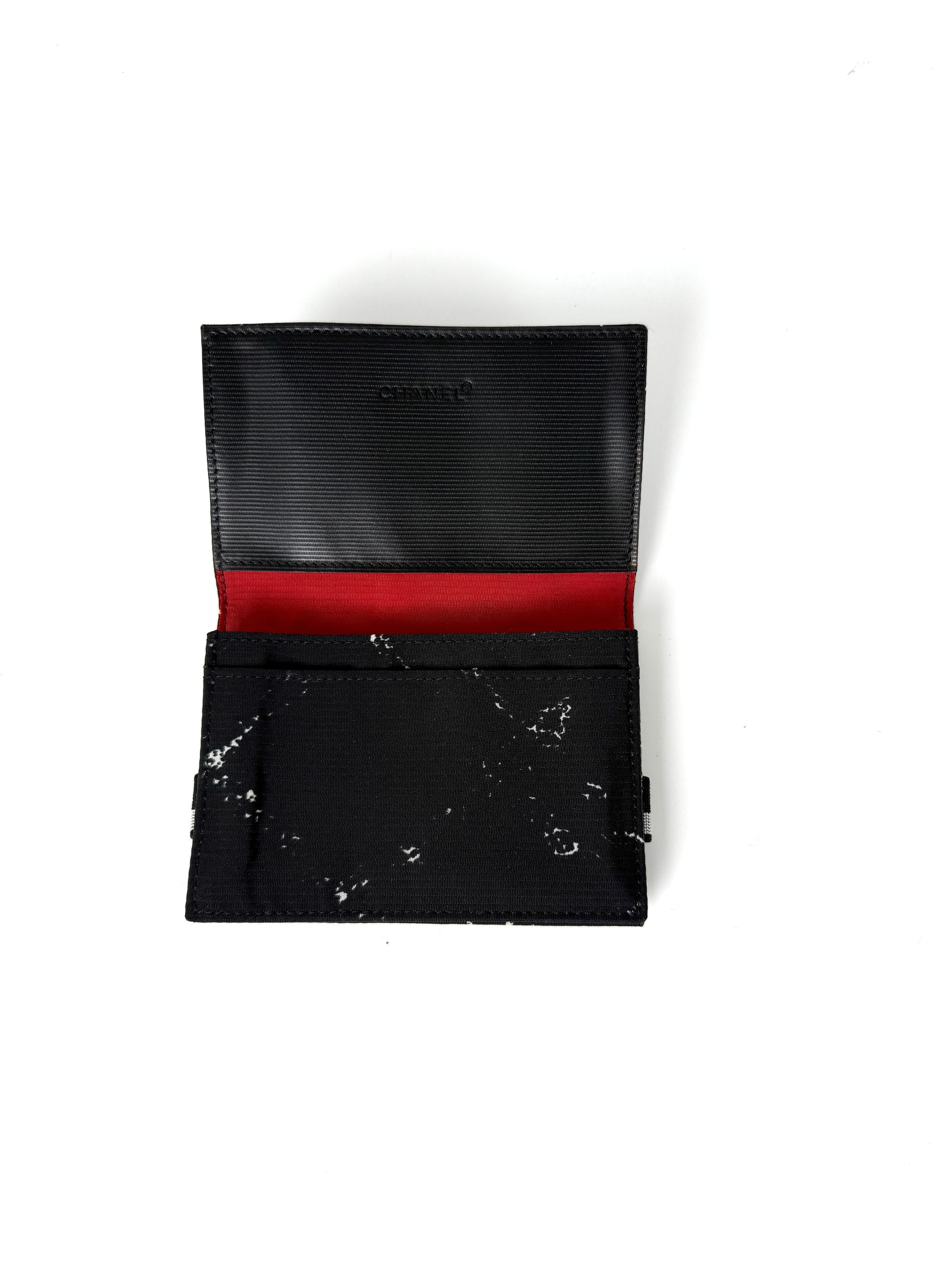 Vintage CHANEL Nylon Black White Small Card Case