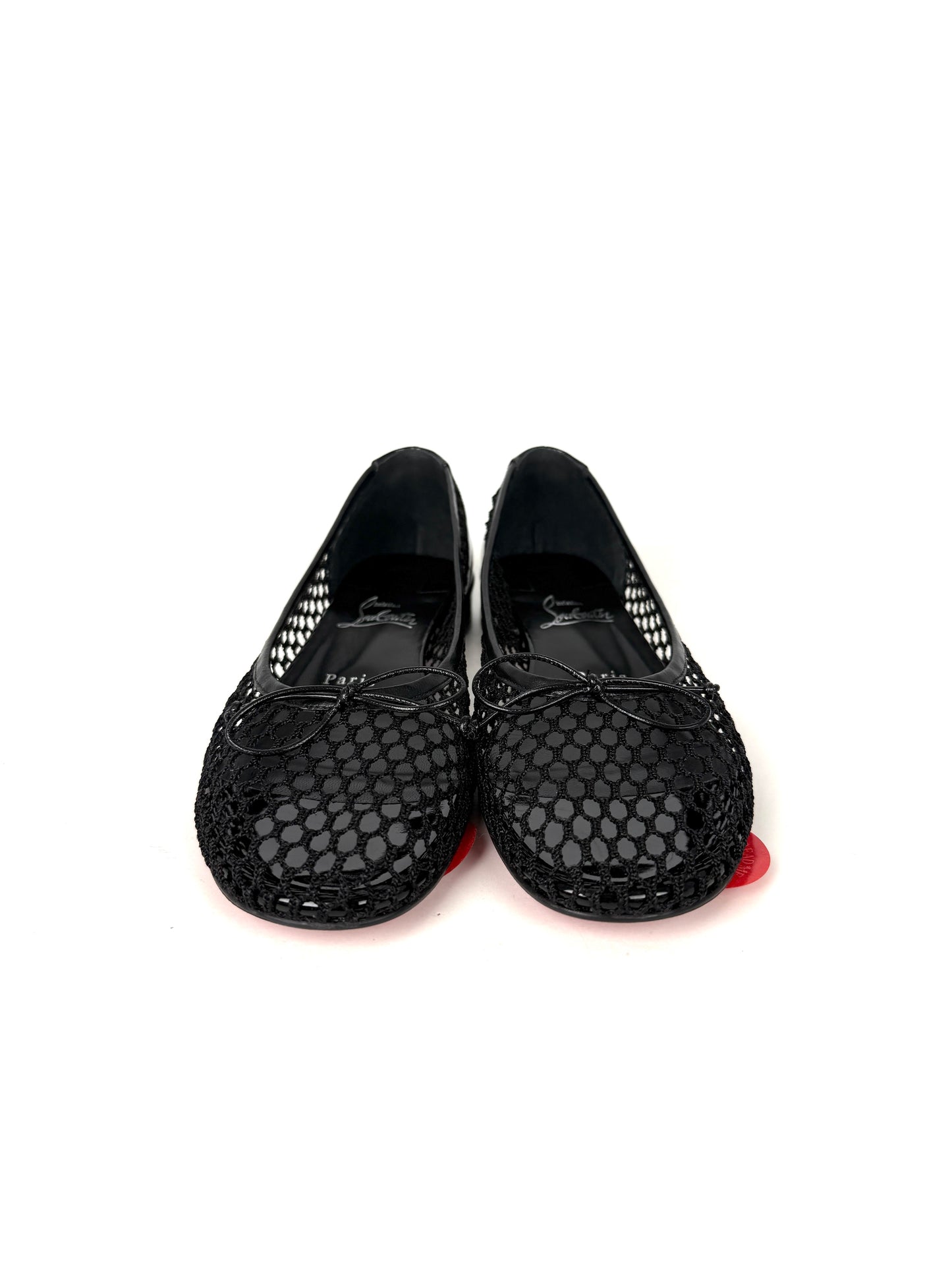 New Christian Louboutin Sweetie Jane Mesh Black Flats 38.5 8
