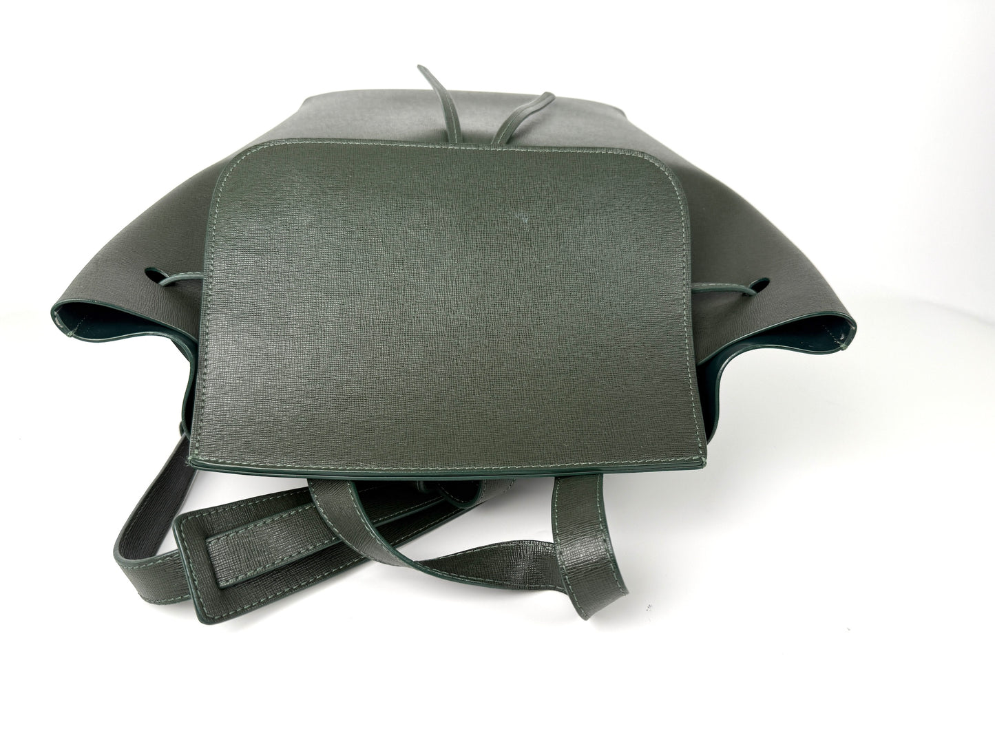 Mansur Gavriel Classic Dark Green Leather Backpack Bag
